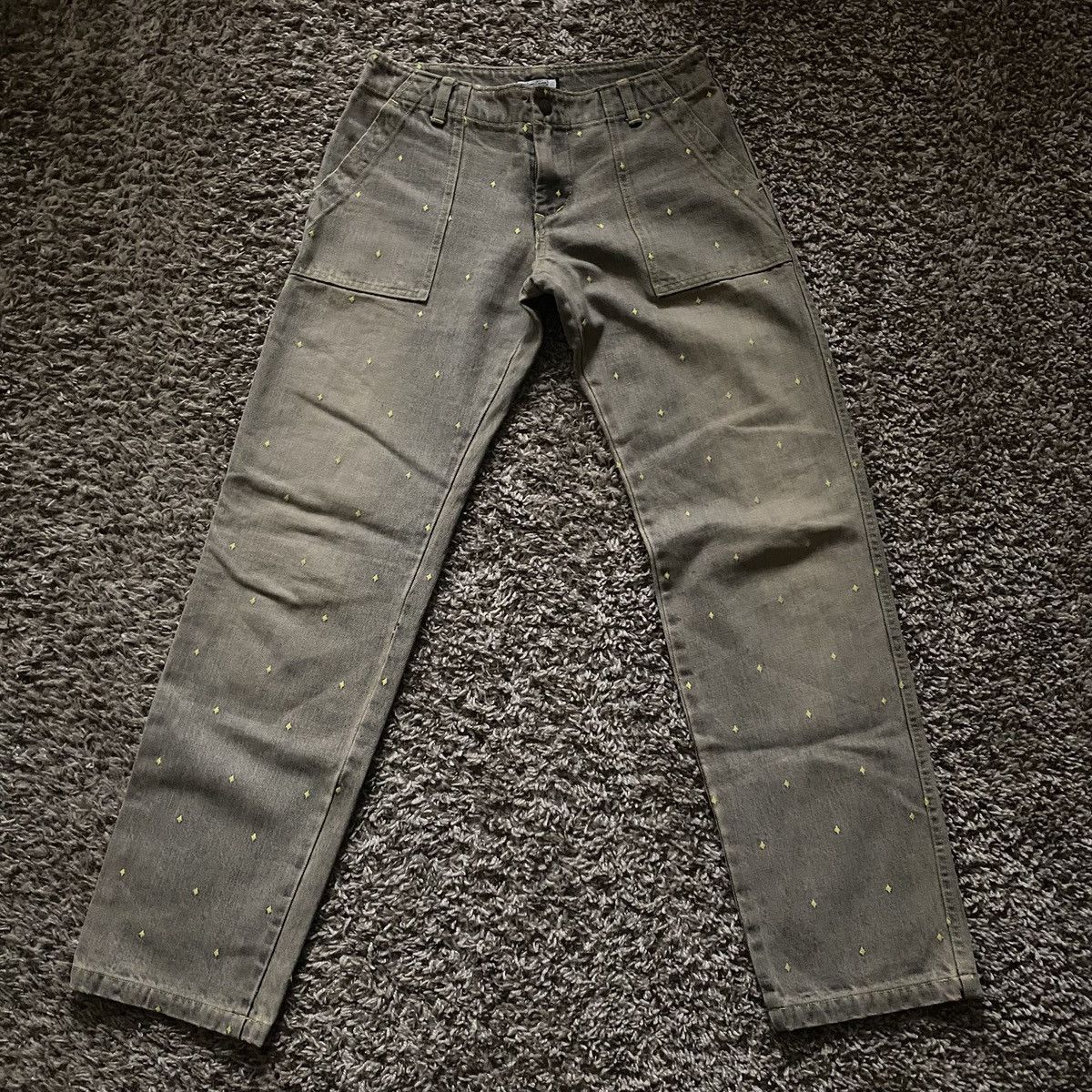 Undercover Diamond Embroidered Denim