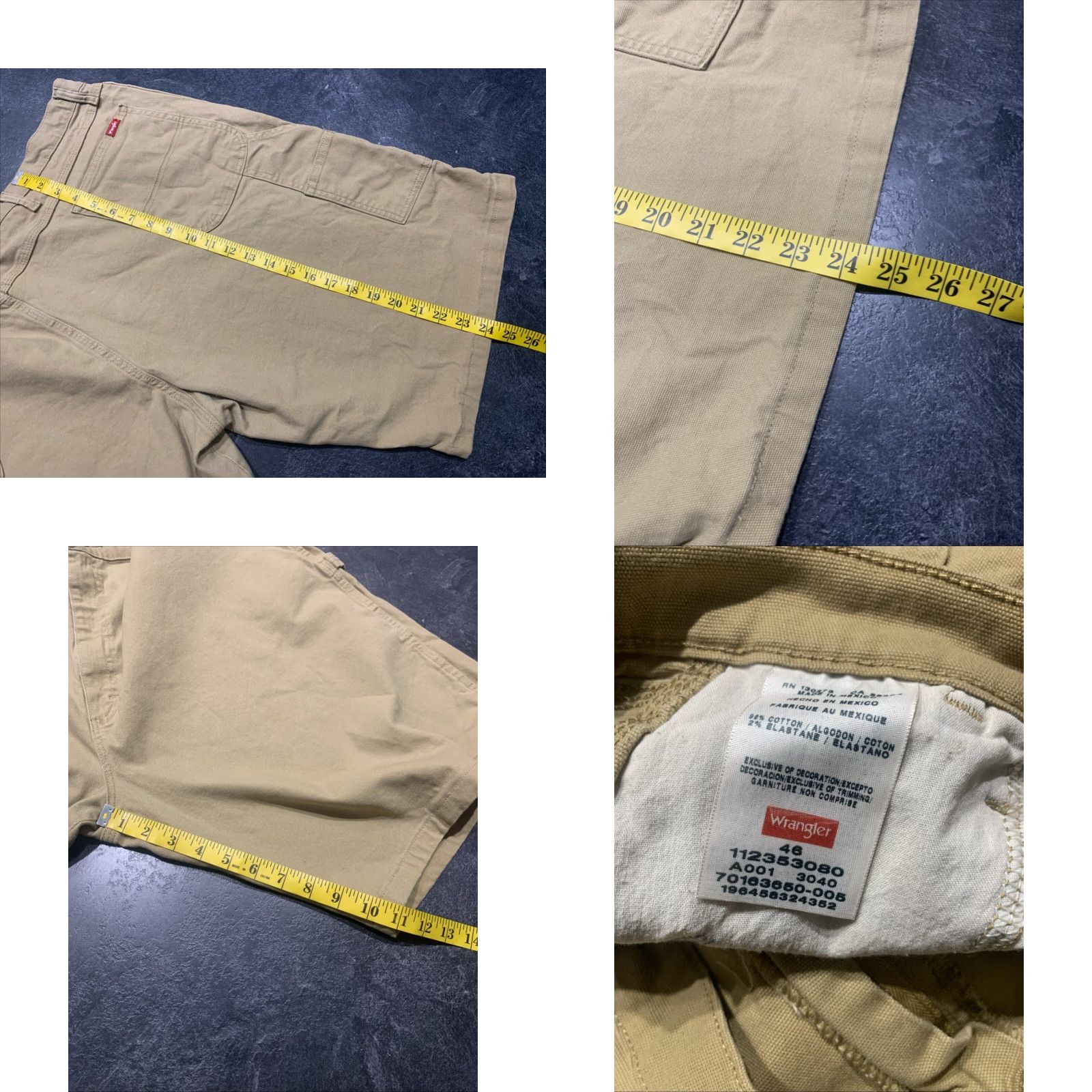 Wrangler Wrangler Cargo Shorts Men's Size 46 Beige Classic Regular Fit Size US 30 / EU 46 - 8 Thumbnail