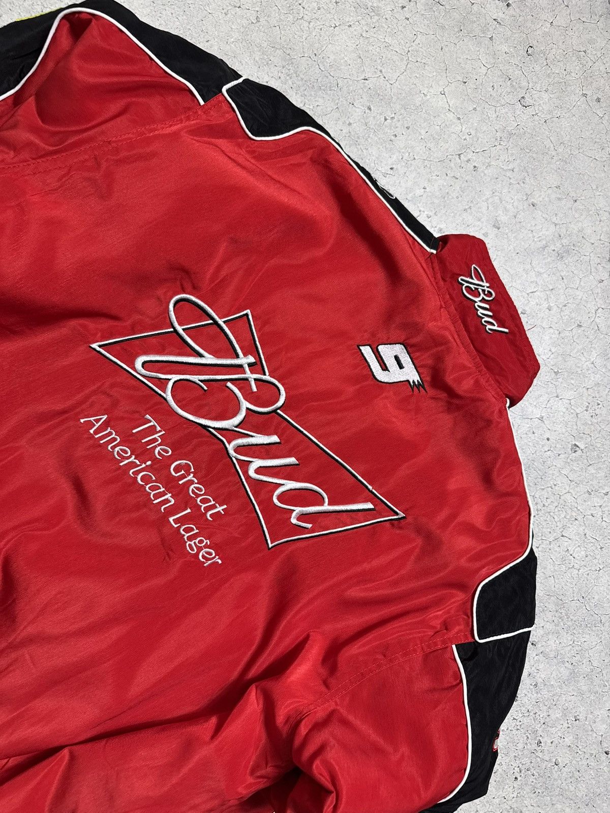 Vintage Bud Racing Nascar Bomber Jacket Size M Red Size US M / EU 48-50 / 2 - 10 Thumbnail