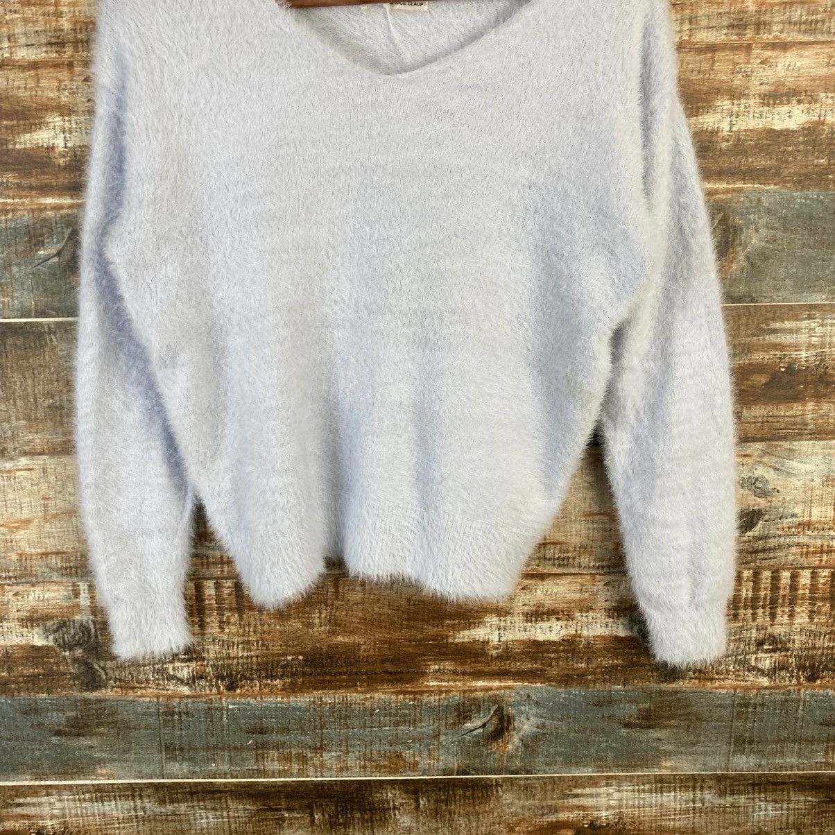 Other DL Nice Claup Blue Mohair shaggy fur Knitwear #C1147 Size S / US 4 / IT 40 - 6 Thumbnail
