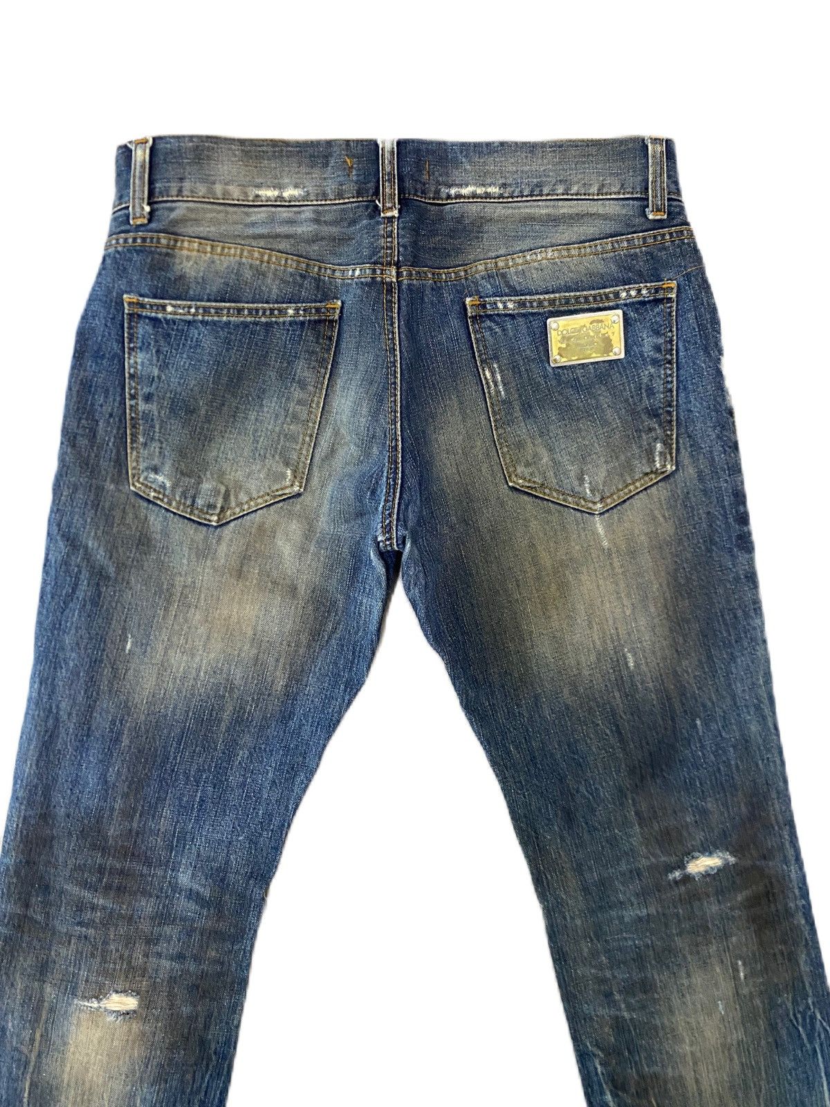 Dolce & Gabbana DOLCE & GABBANA DISTRESS DENIM RIPPED DESIGN Size US 32 / EU 48 - 6 Thumbnail