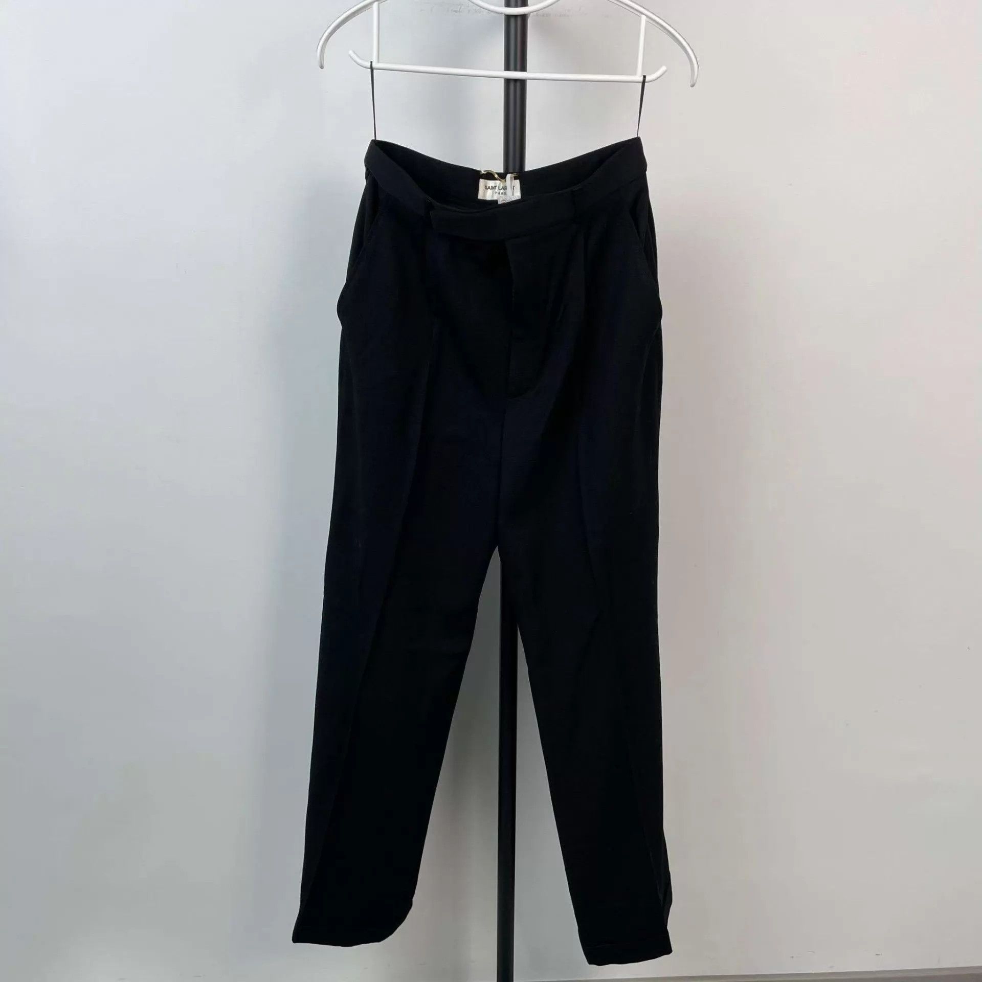 Saint Laurent Paris YSL Black Tailored Trousers 165 Size 26" / US 2 / IT 38 - 1 Thumbnail