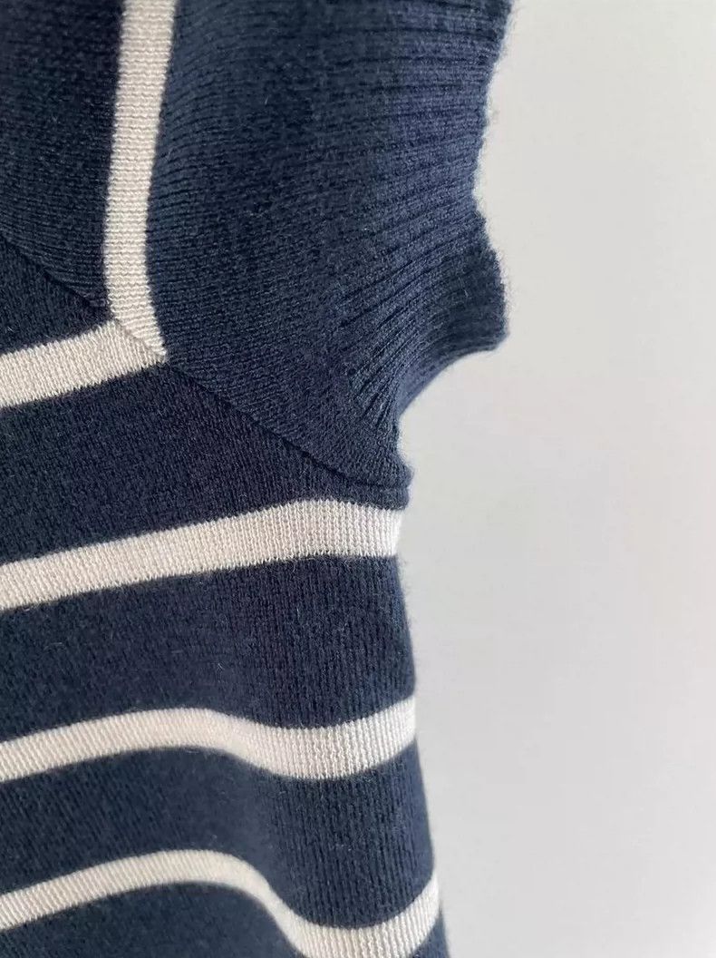 Loro Piana Loro Piana Women's Stripped Cashmere Top Size US XXL / EU 58 / 5 - 7 Thumbnail