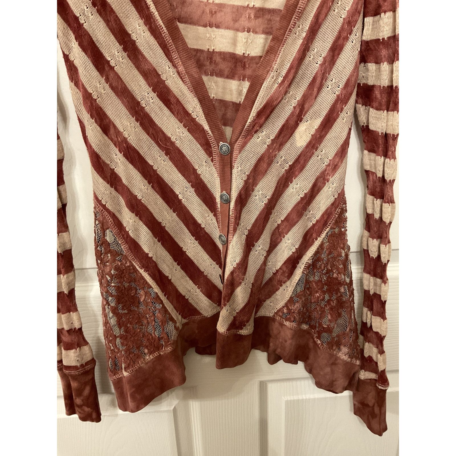 Anthropologie Anthropologie Scrapbook Striped Asymmetrical Hem Cardigan, M Size M / US 6-8 / IT 42-44 - 3 Thumbnail