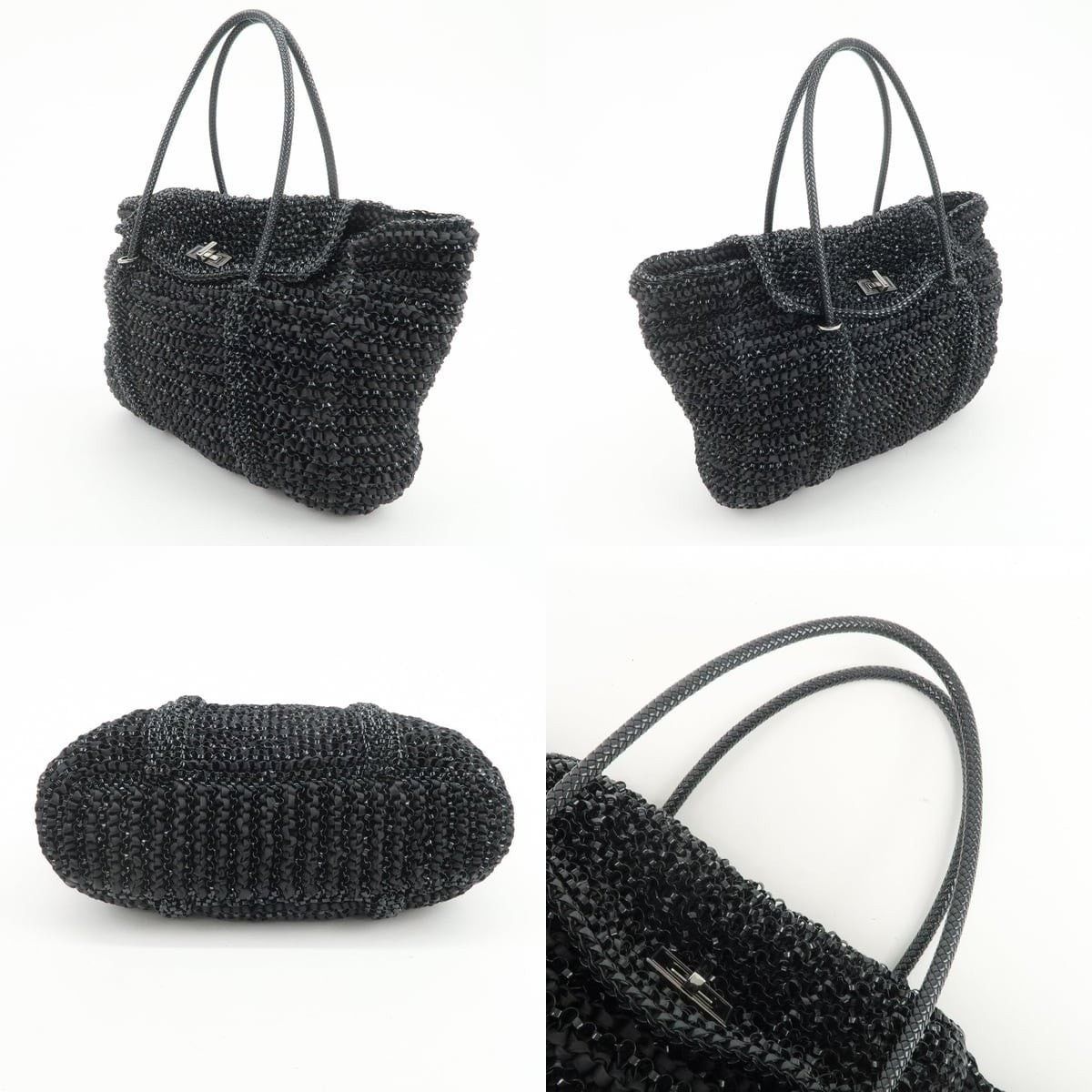 ANTEPRIMA Anteprima Lucchetto Wire PVC Tote Black Size ONE SIZE - 3 Thumbnail