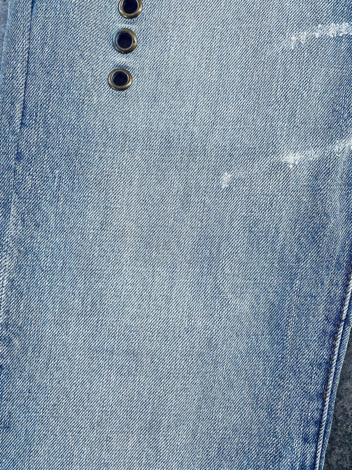 Japanese Brand Vintage Daily News Eyelet Distressed Denim Pants Size US 30 / EU 46 - 15 Thumbnail