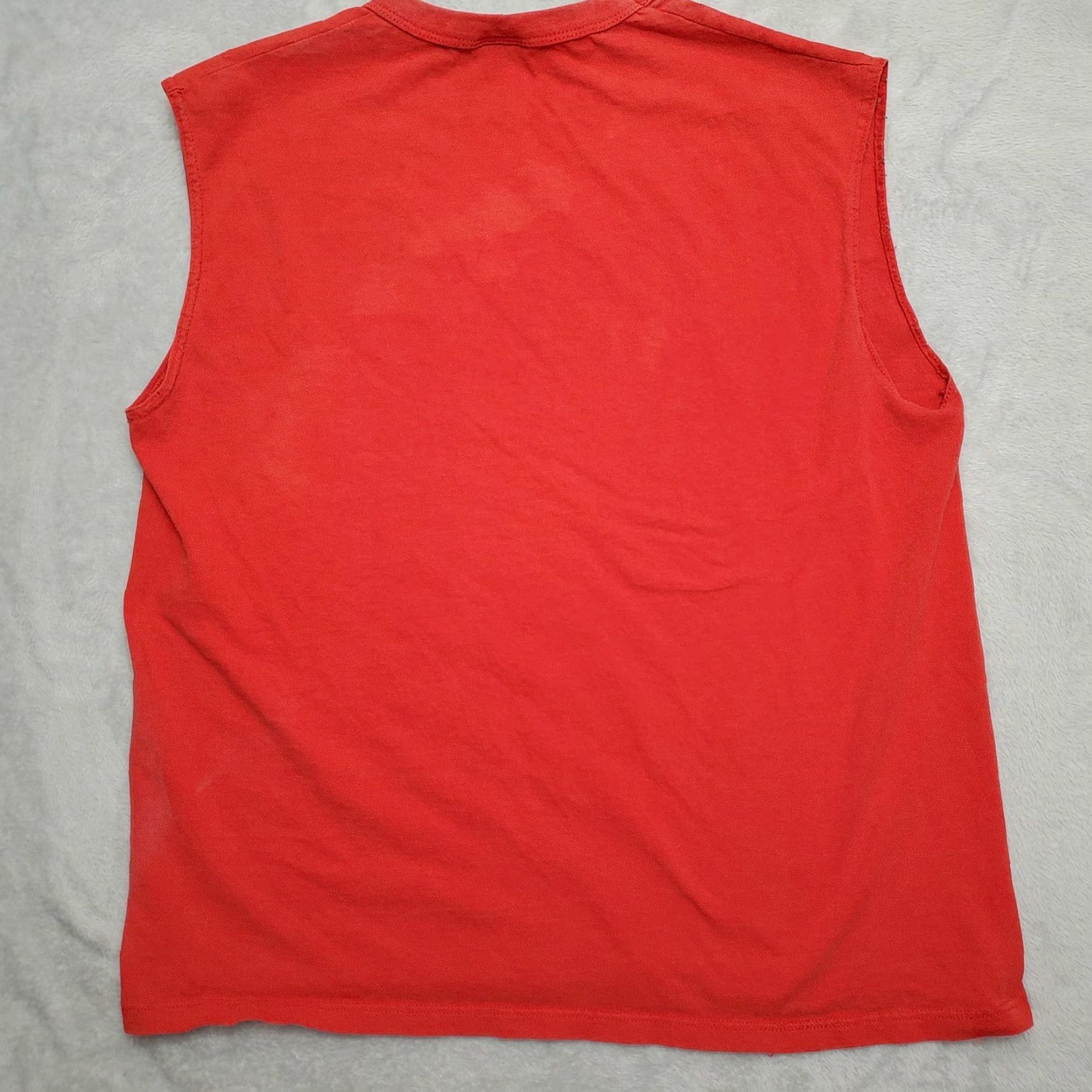 Jerzees VINTAGE Jerzees Shirt Mens Large Red Tank Top Blank 100% Cotton Crewneck TEE USA Size US L / EU 52-54 / 3 - 5 Thumbnail