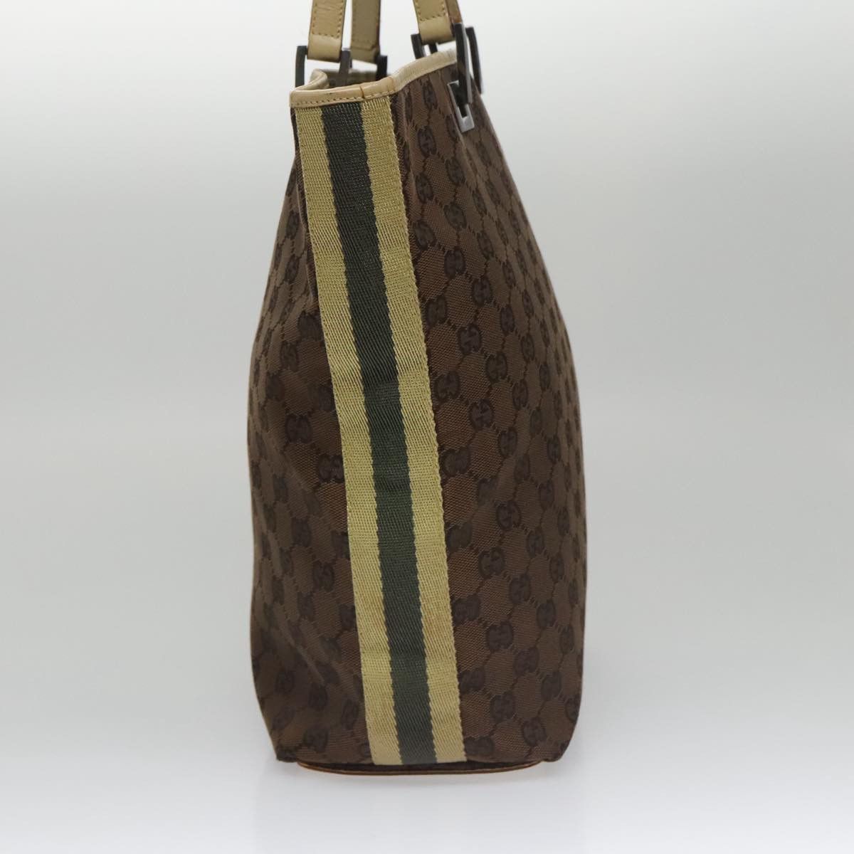 Gucci GUCCI GG Canvas Sherry Line Tote Bag Brown Size ONE SIZE - 5 Thumbnail