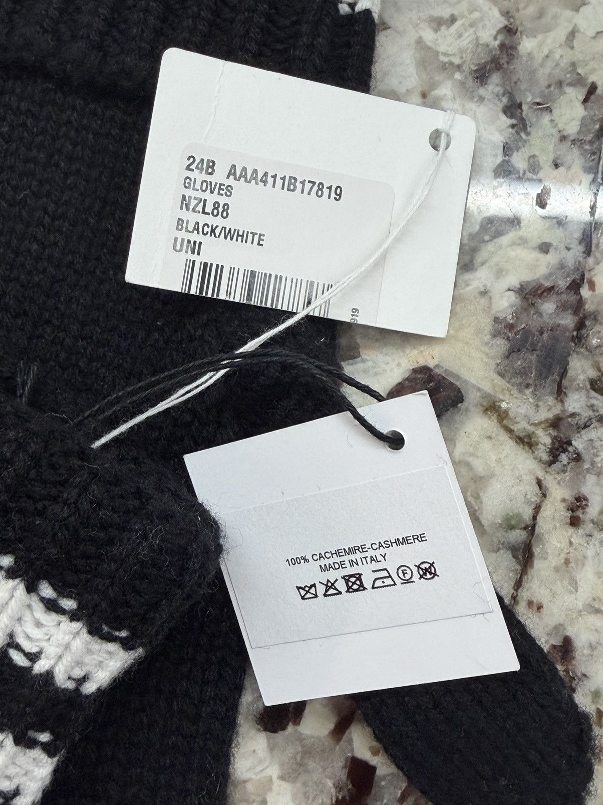 Chanel Chanel Gloves Black White Size ONE SIZE - 7 Thumbnail