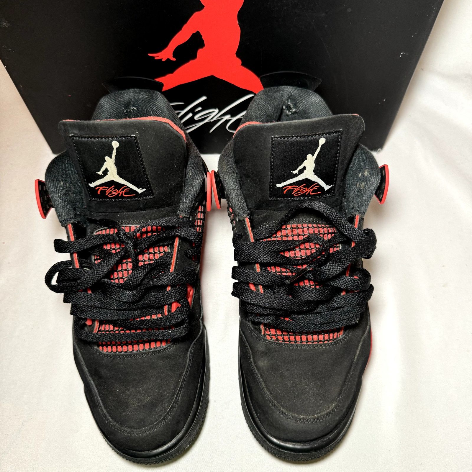Jordan Brand × Nike Size 9.5 - Nike Air Jordan 4 Retro Red Thunder Men's Shoes Size US 9.5 / EU 42-43 - 4 Thumbnail