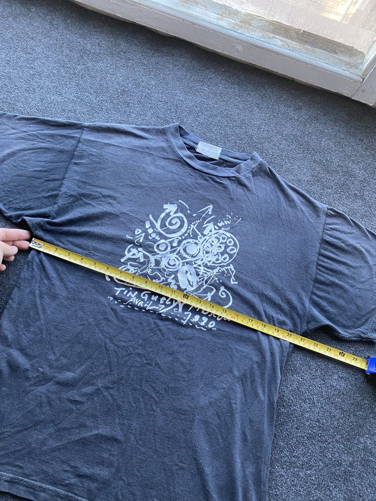 Vintage 🔥1990 Art Jean Tinguely Design Unique Tee faded black Xl Size US XL / EU 56 / 4 - 8 Thumbnail