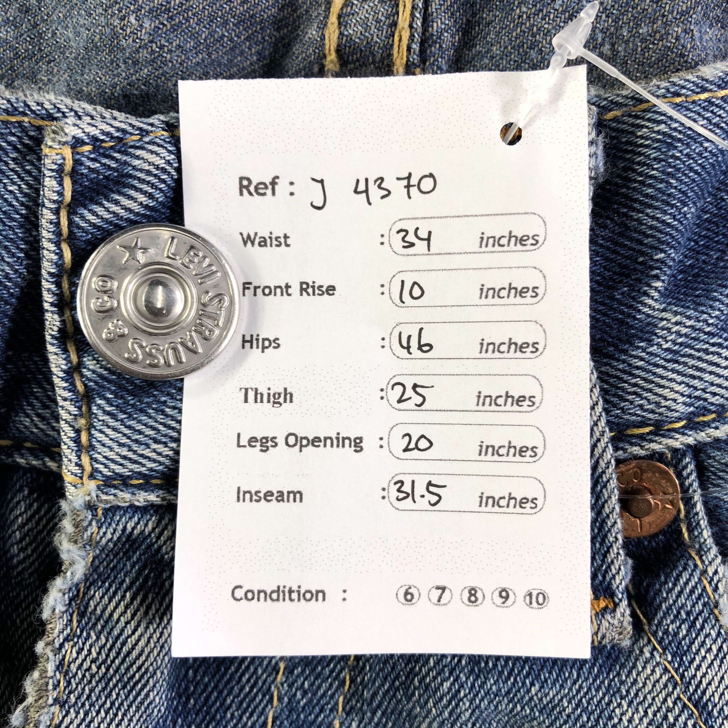 Levi's Vintage Distressed Levis Jeans-J4370 Size US 34 / EU 50 - 12 Thumbnail