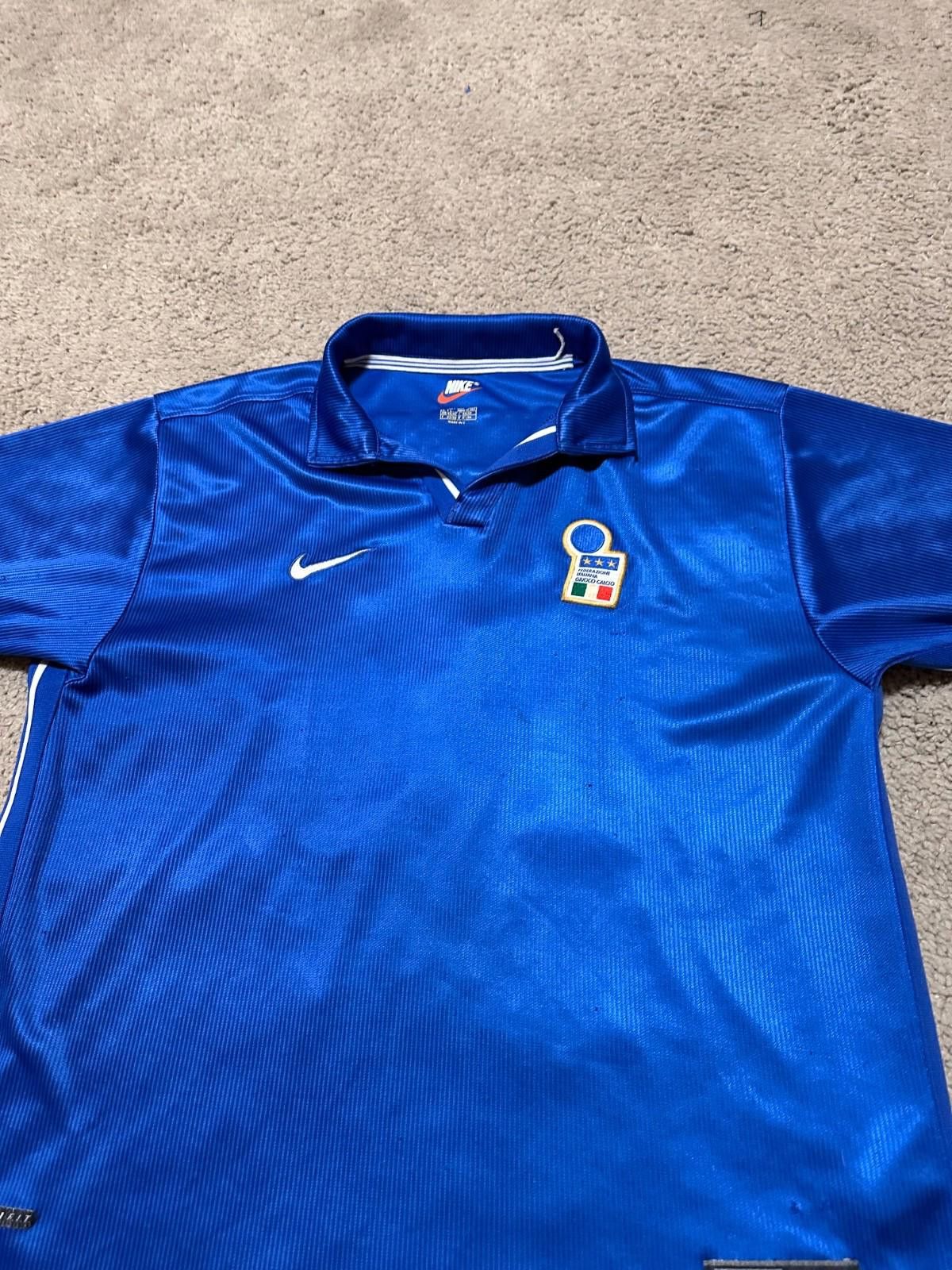 Nike ITALY 1997 1998 HOME SHIRT FOOTBALL SOCCER JERSEY NIKE Size US L / EU 52-54 / 3 - 4 Thumbnail