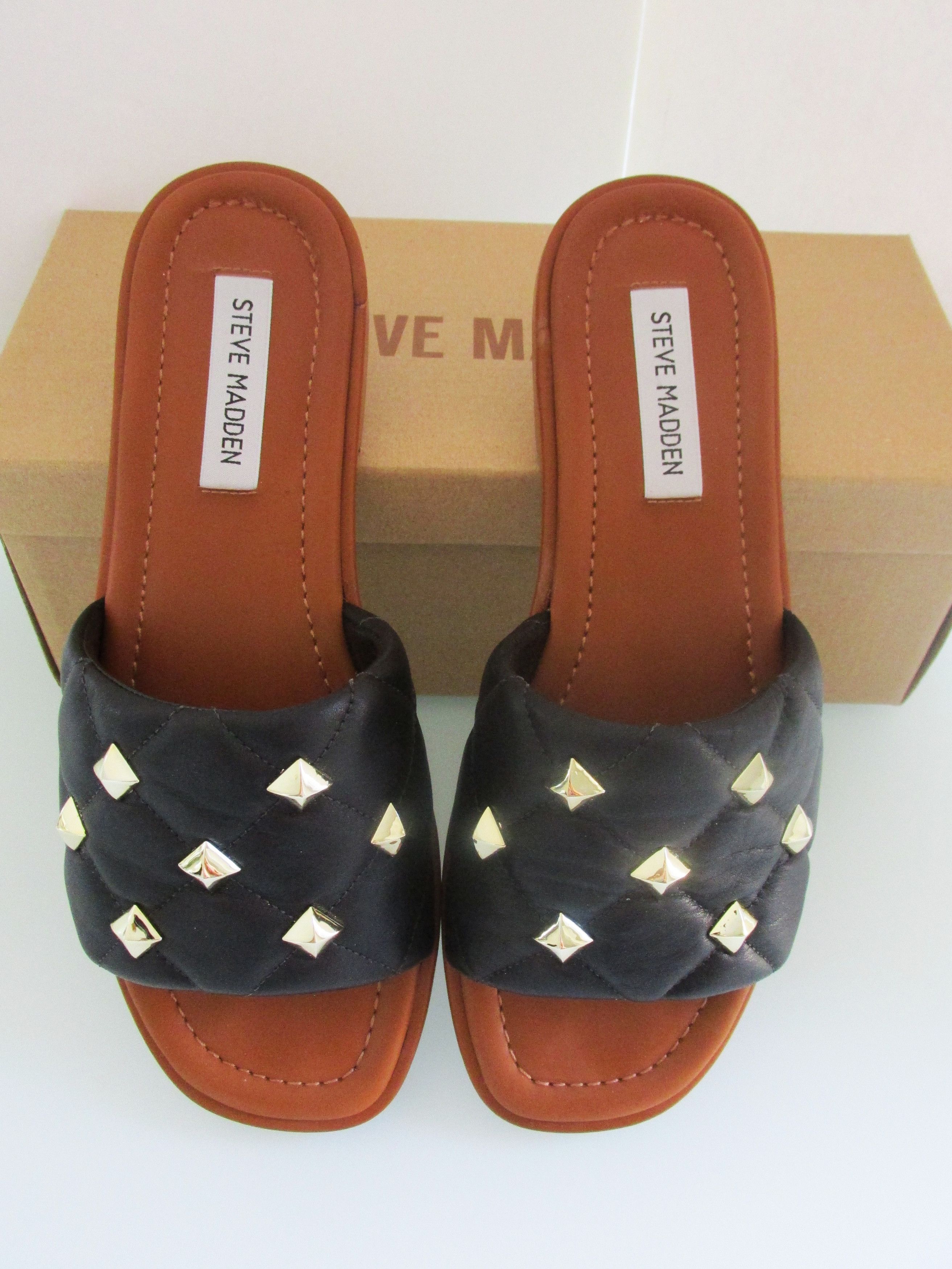 Steve Madden Steve Madden "Trouble" Women's Leather Slides Size 8 M Size US 8 / IT 38 - 2 Thumbnail