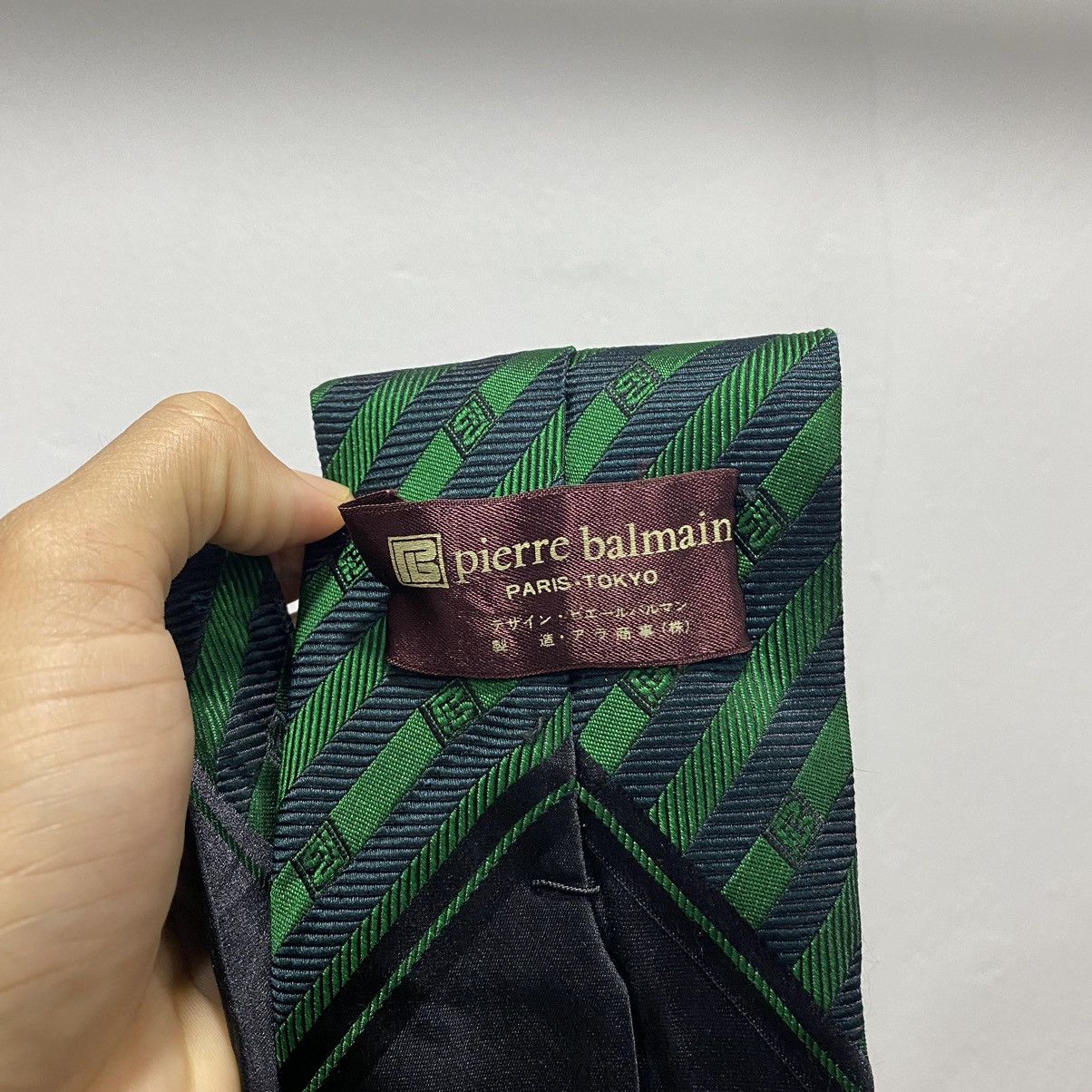 Balmain × Designer × Pierre Balmain Pierre Balmain Monogram Neck Tie Size ONE SIZE - 6 Thumbnail