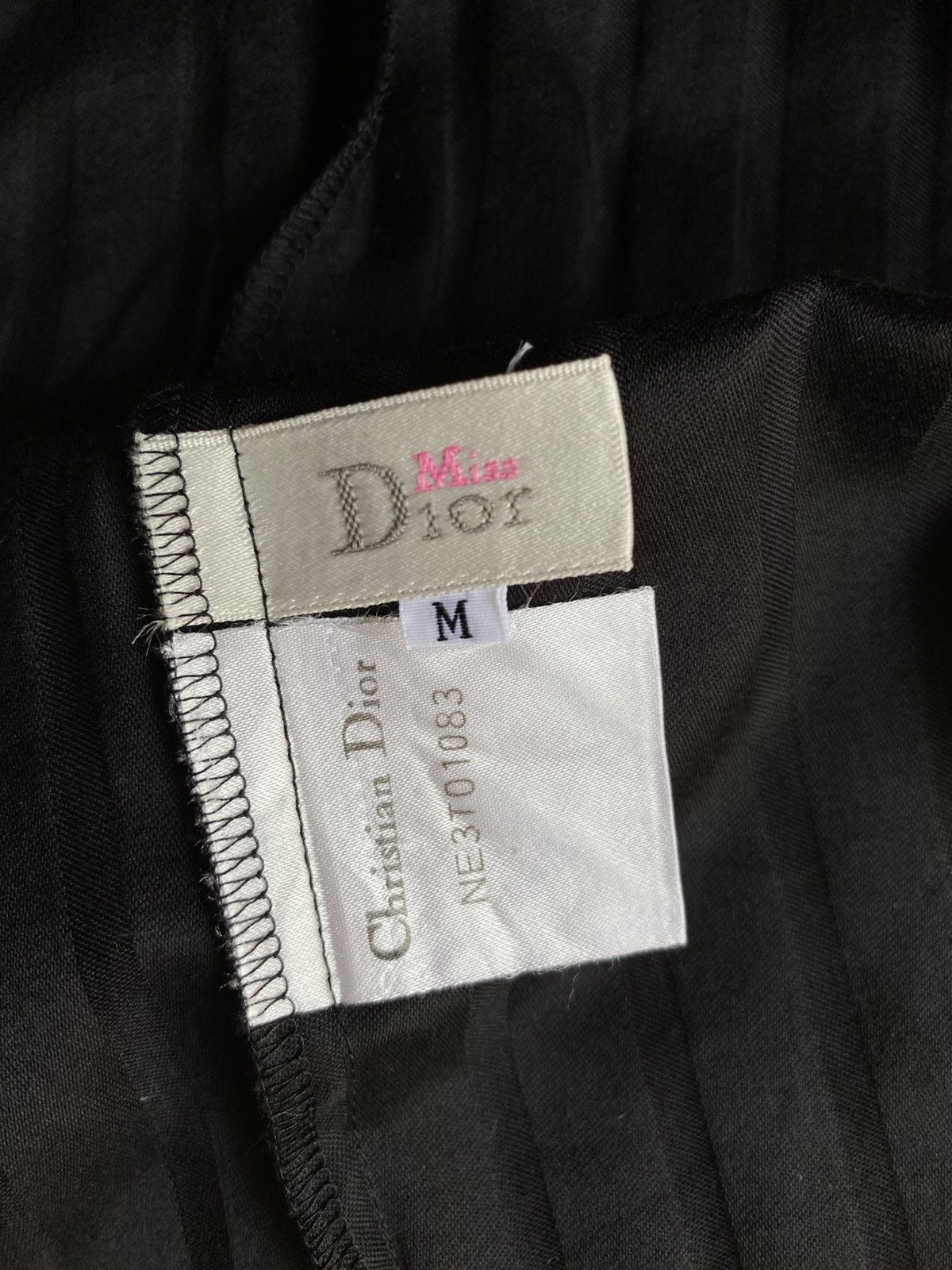 Dior Christian Dior Black Pleated Satin Shirt Size M / US 6-8 / IT 42-44 - 7 Thumbnail