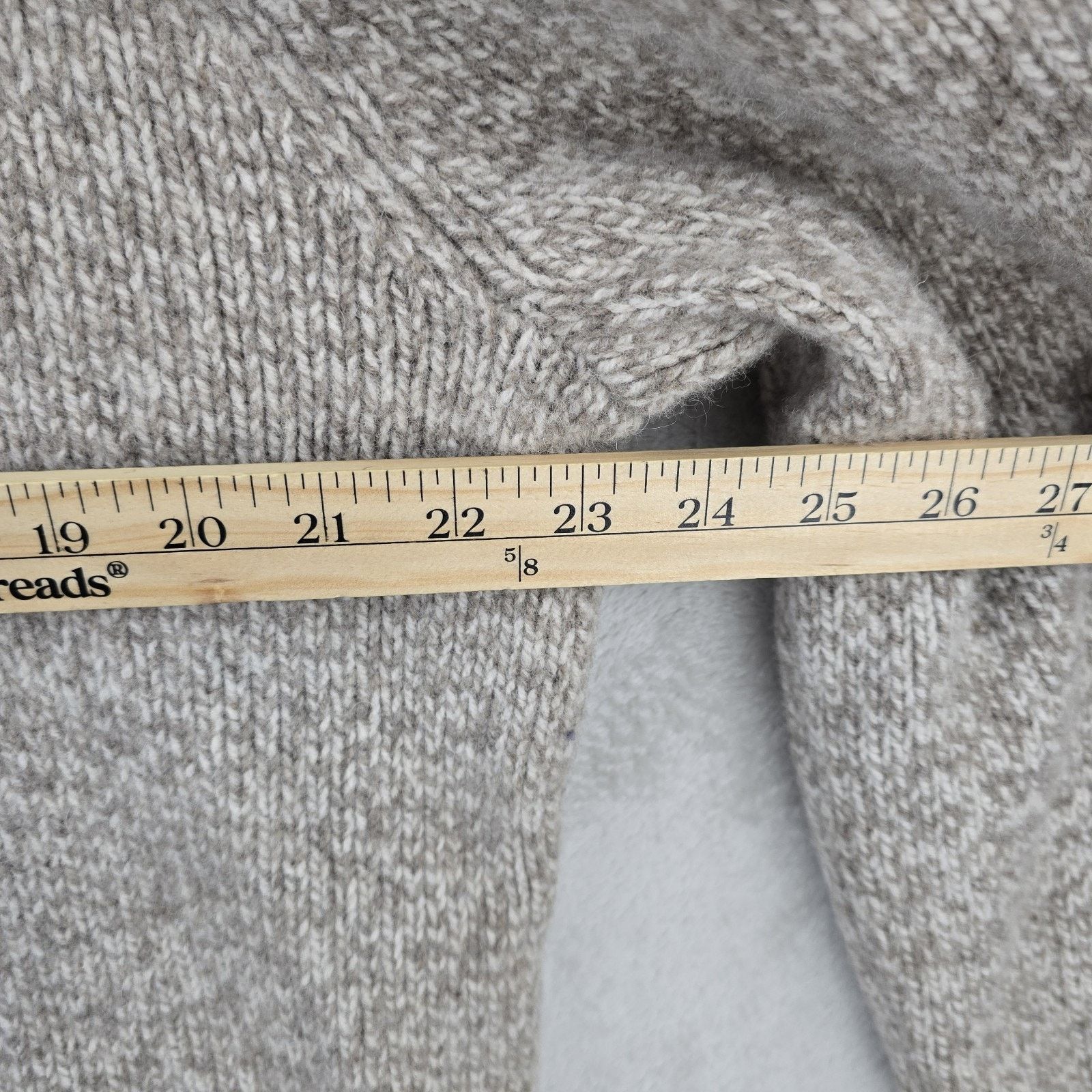 L.L. Bean L.L. Bean Mens Lambs Wool Sweater XL Oatmeal Ragg Knit Vtg Size US XL / EU 56 / 4 - 6 Thumbnail