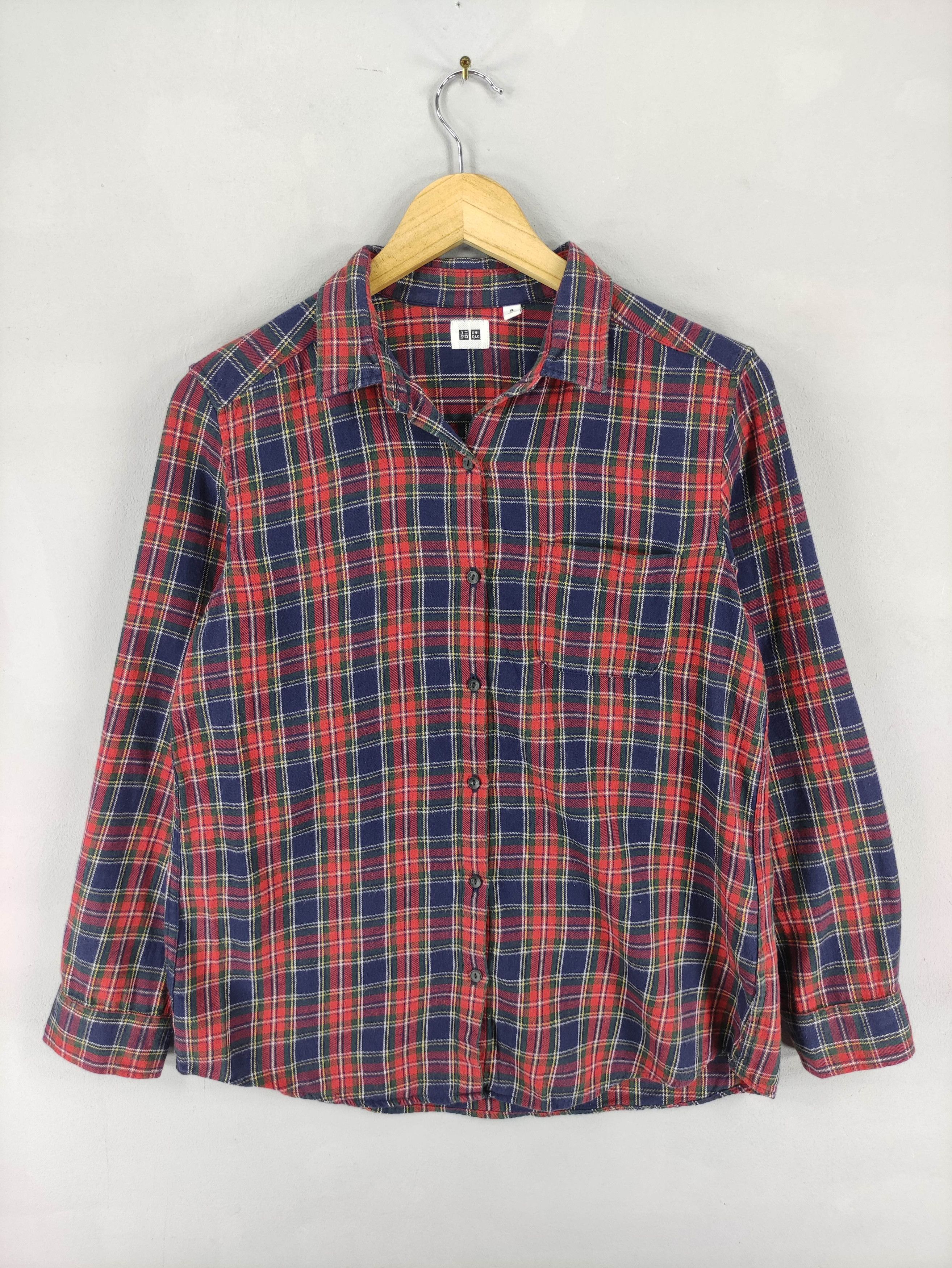 Uniqlo Uniqlo Flannel Long Sleeve Shirt Button Up Size US XL / EU 56 / 4 - 1 Thumbnail