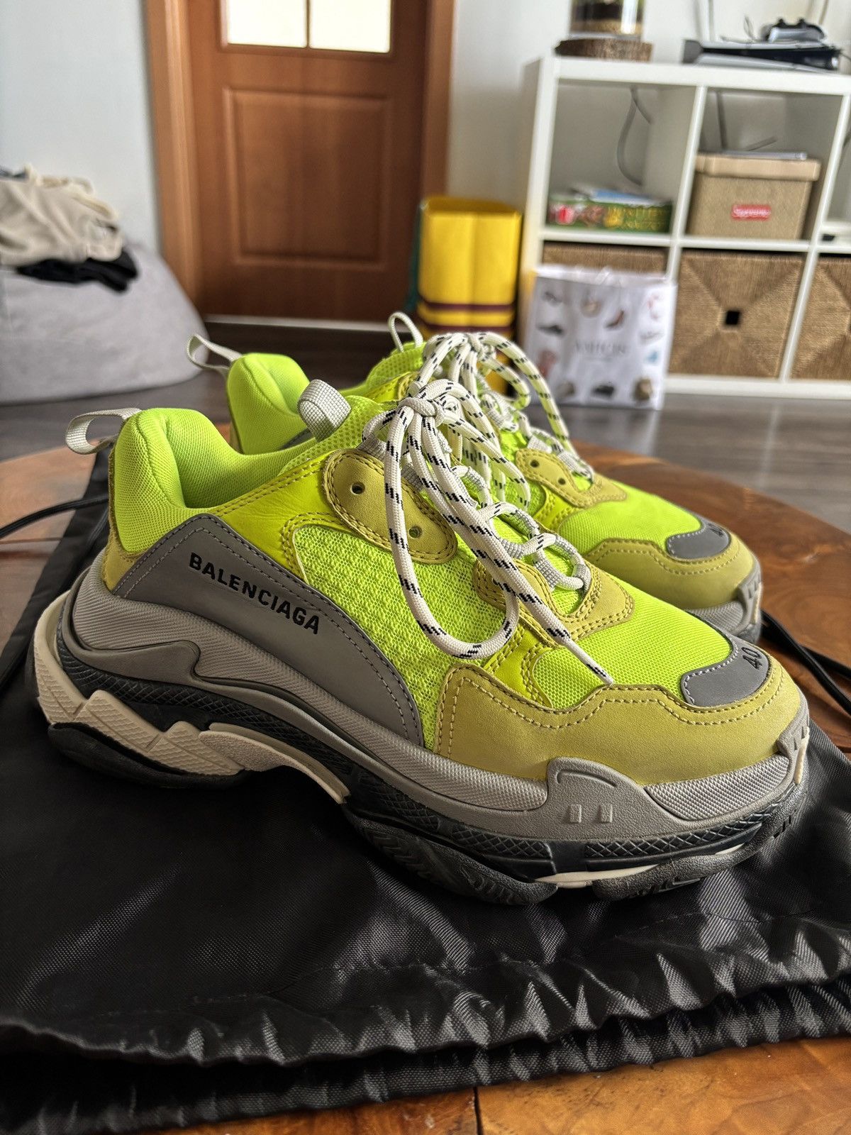 Balenciaga Balenciaga tripple s neon yellow gray Grailed