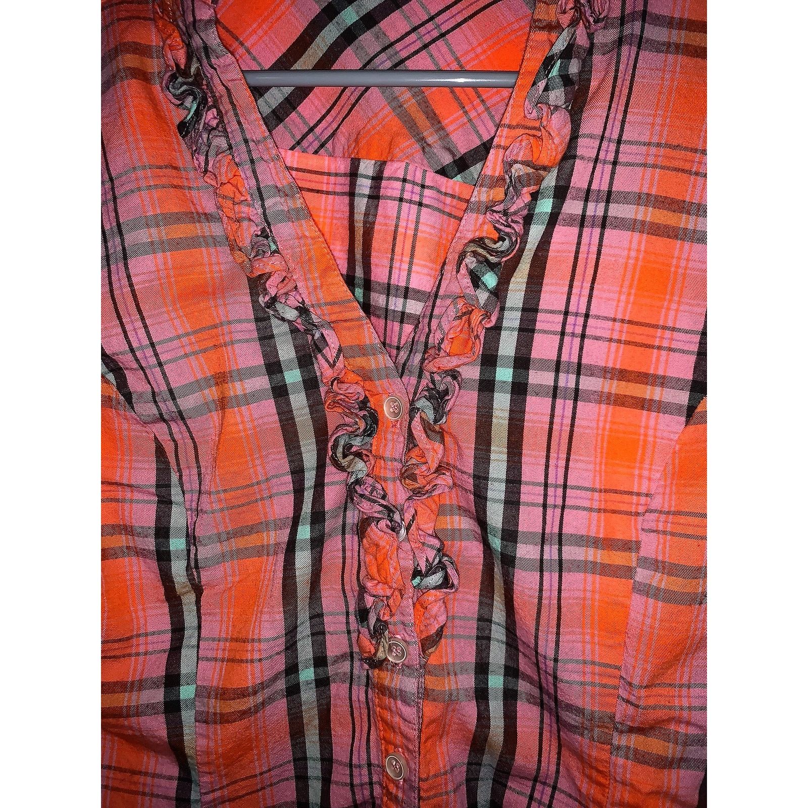 Other Woman's New York & Company Long Sleeve Plaid Blouse Size US S / EU 44-46 / 1 - 14 Thumbnail