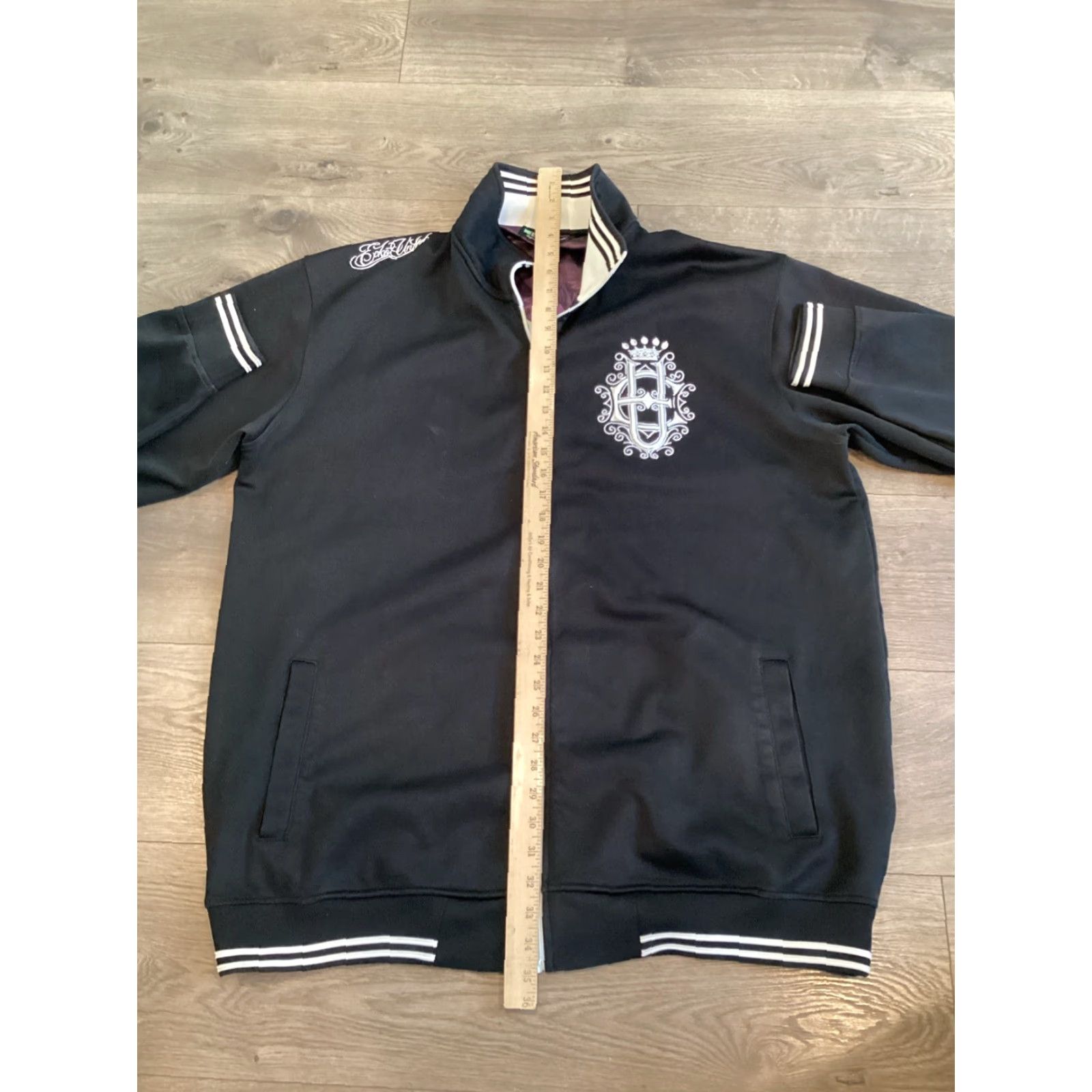 Ecko Unltd. Vintage Yes Ecko Unltd. Track Jacket Y2K Men’s 2XL Black Streetwear Hip Hop Jacket Track Zip Softshell Polyester Polyester 2XL Black Men’s Size US XXL / EU 58 / 5 - 5 Thumbnail