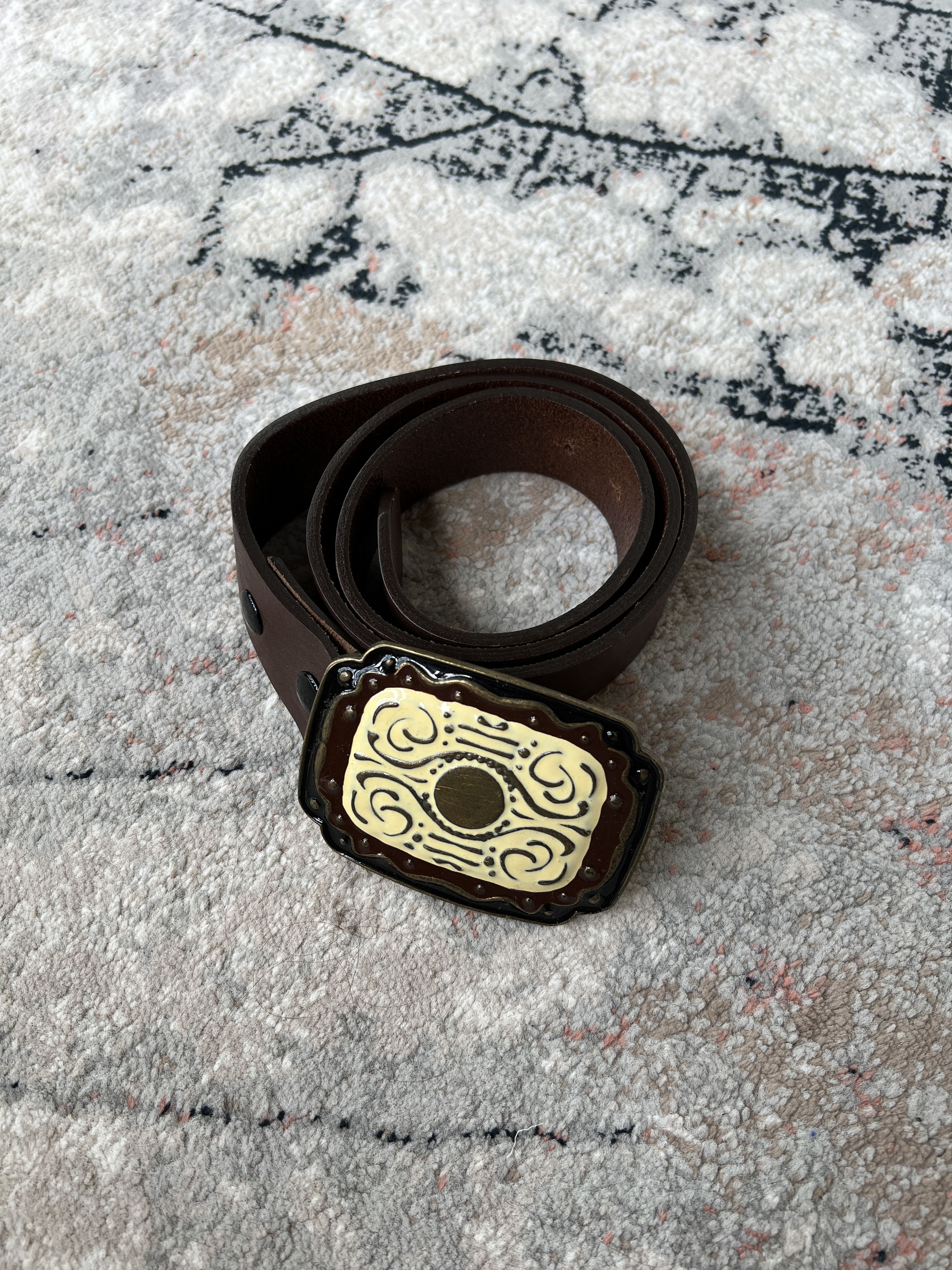 Vintage Echt Leder Vintage Belt Size ONE SIZE - 1 Thumbnail