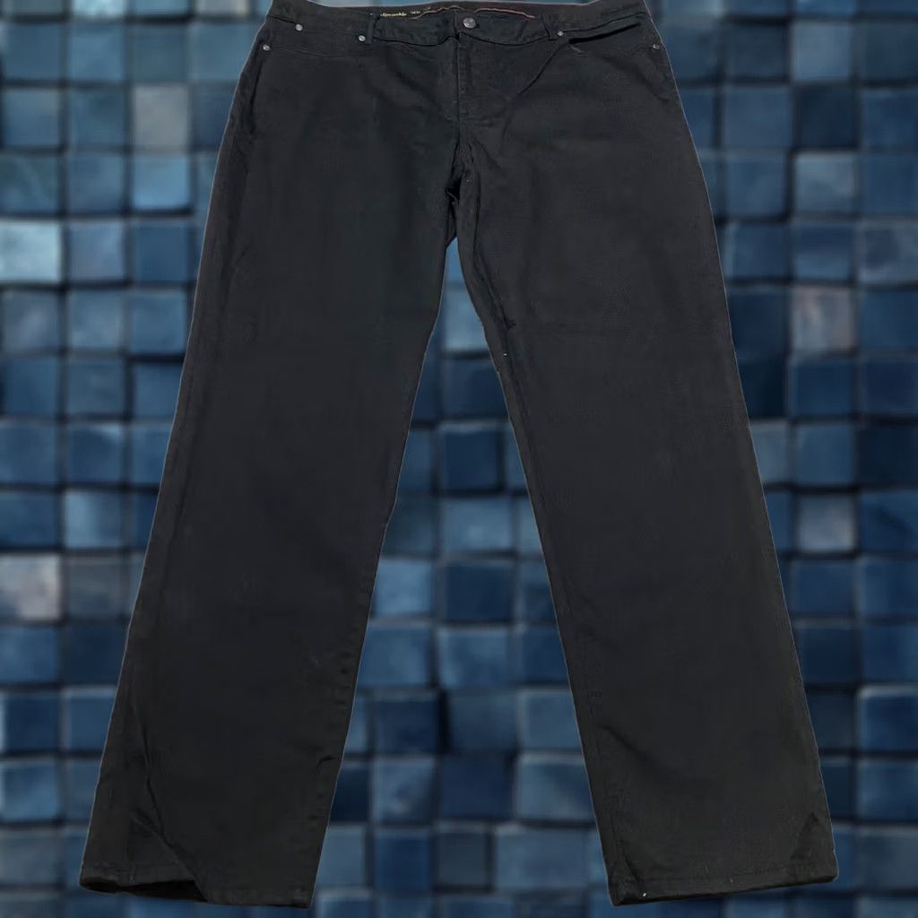 Talbots Talbots Womens Jeans 20 Tall Black Dark Wash High Rise Slim Ankle Straight Size 42" / US 20 - 1 Thumbnail