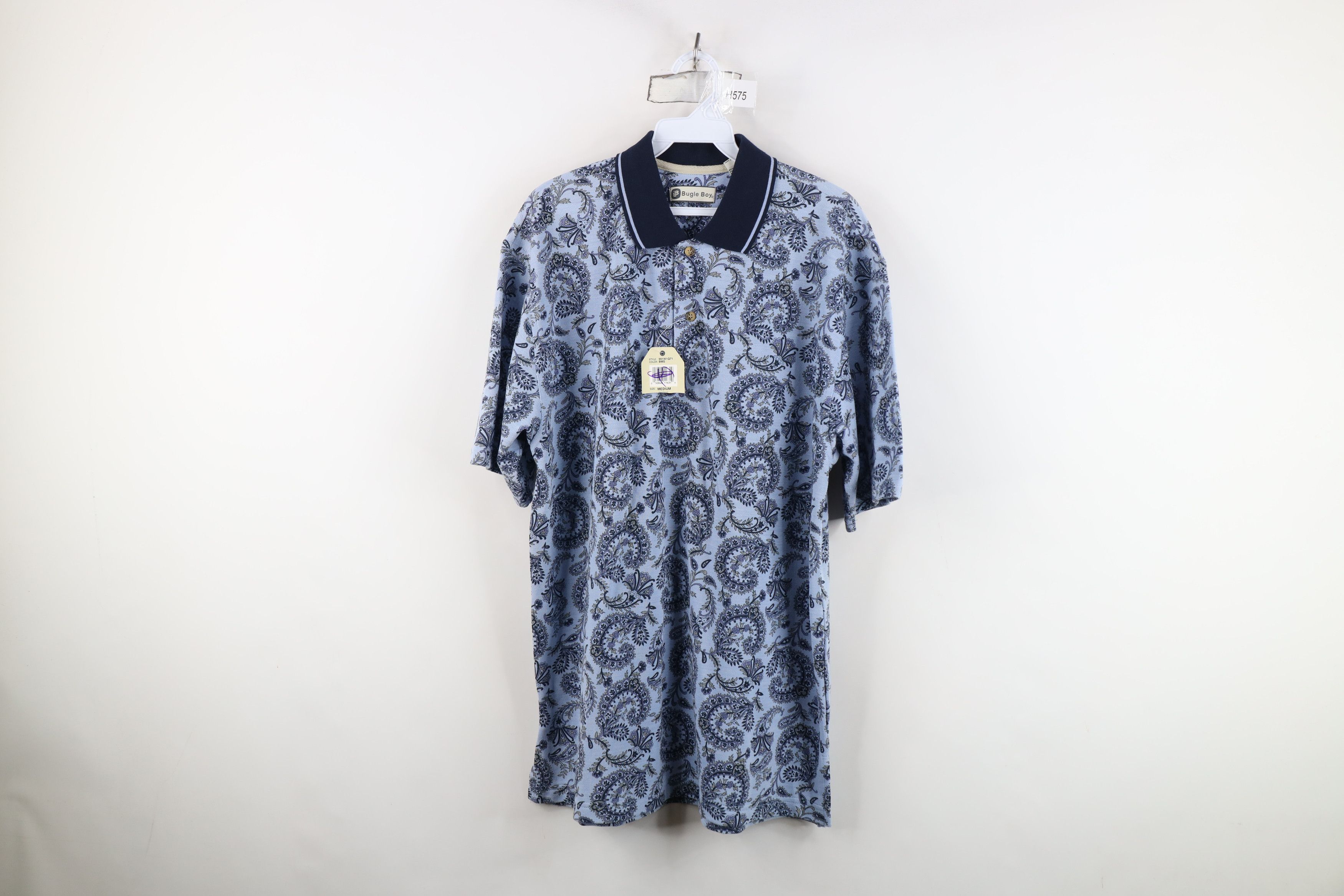 Vintage Deadstock Vintage 90s Y2K Streetwear Floral Golf Polo Shirt Size US M / EU 48-50 / 2 - 1 Thumbnail