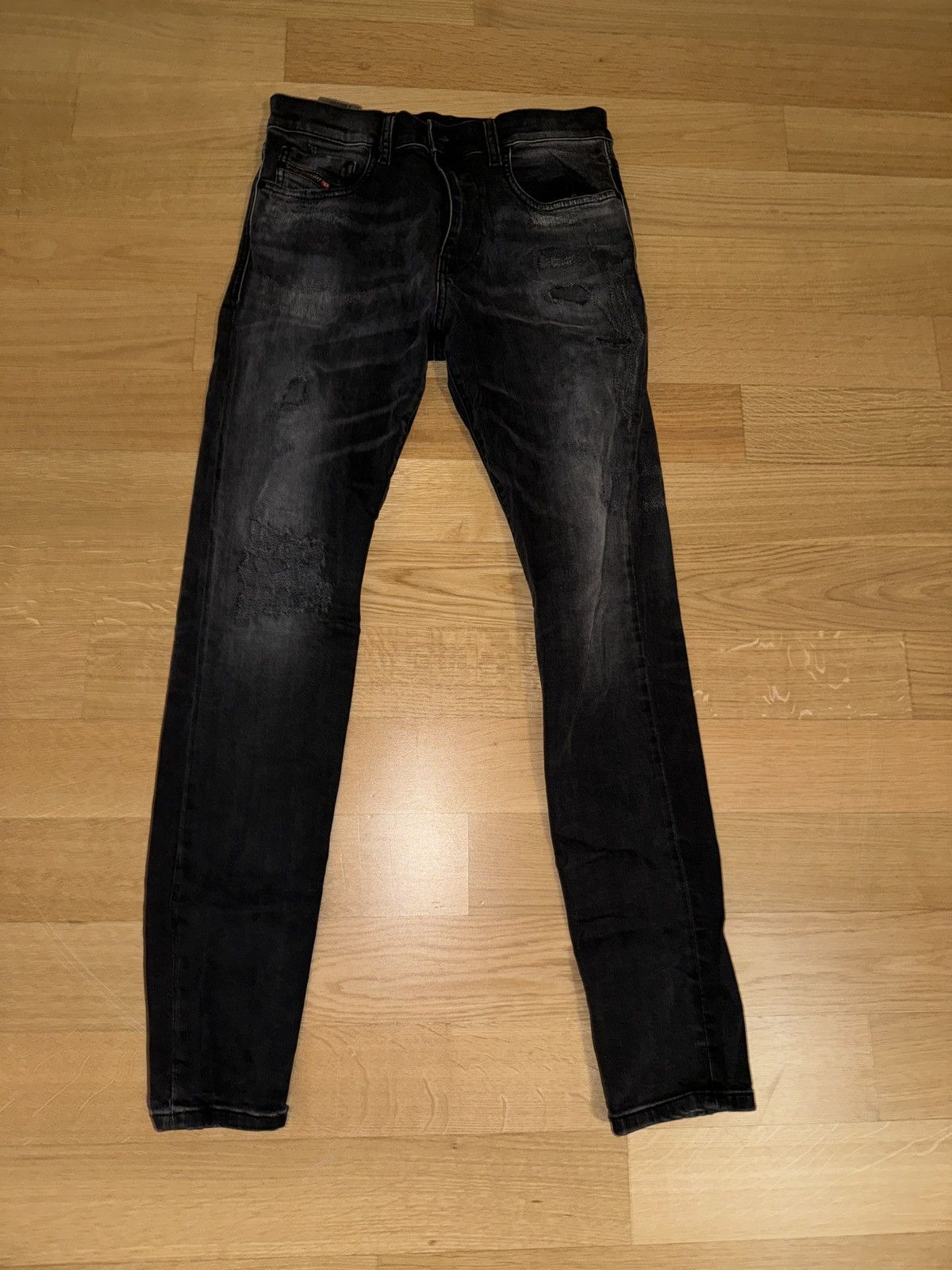 image of Diesel D-Strukt Slim Jeans in Black, Men's (Size 30)