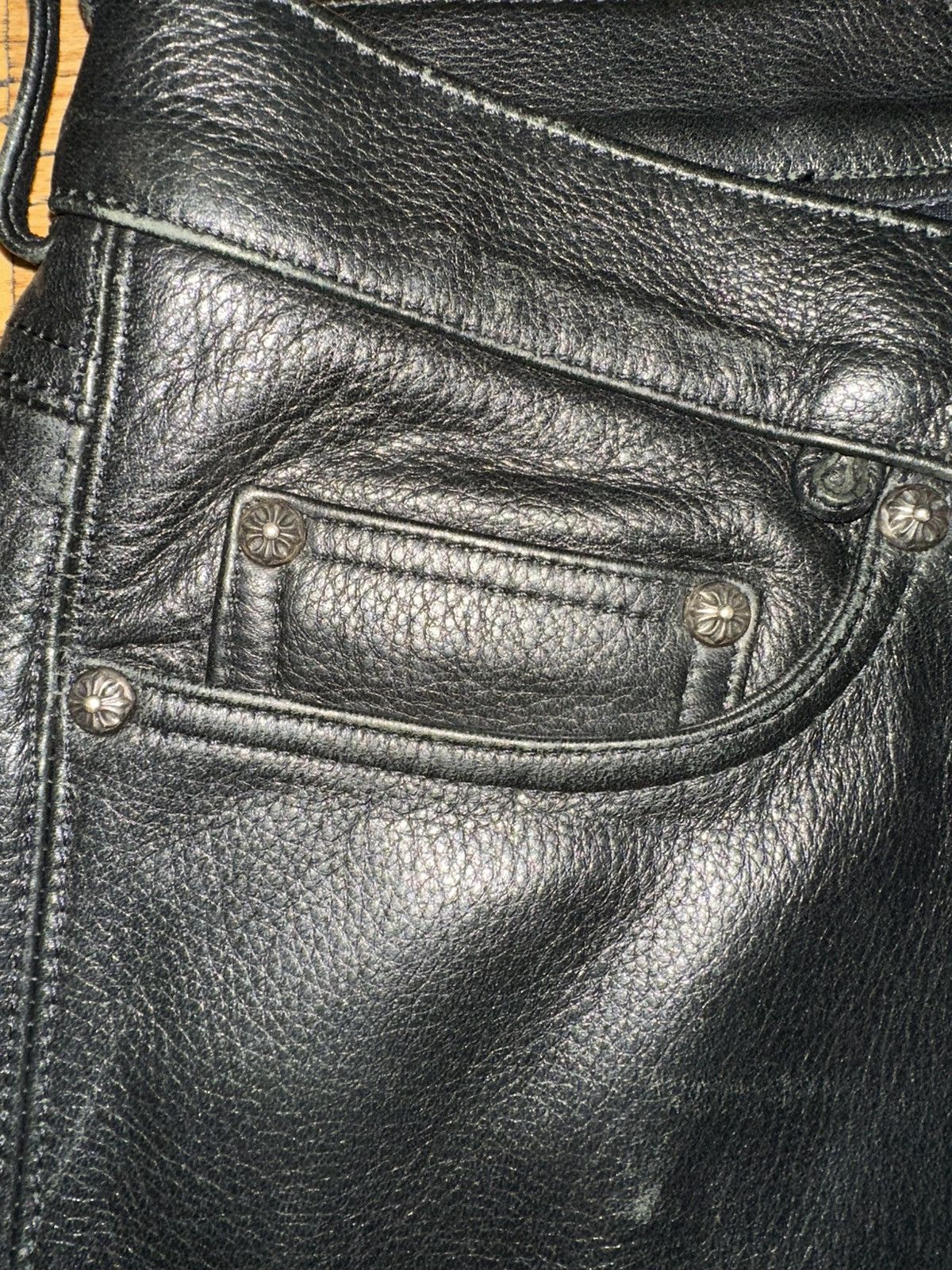 Chrome Hearts Chrome Hearts Leather Pants Size US 31 - 6 Thumbnail