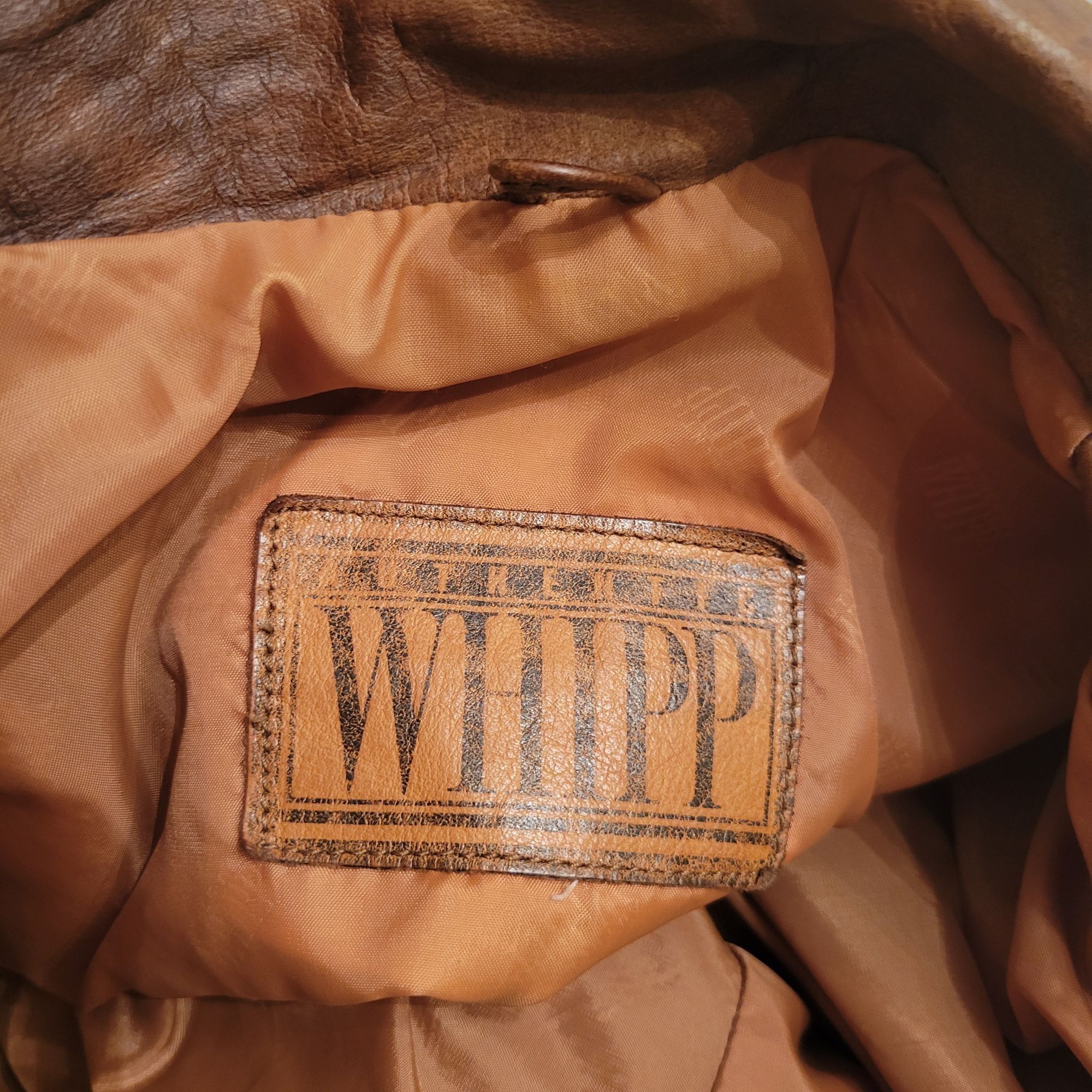 Vintage Vintage Whipp Leather Belted Jacket M Brown Distressed Bombe Size M / US 6-8 / IT 42-44 - 5 Thumbnail