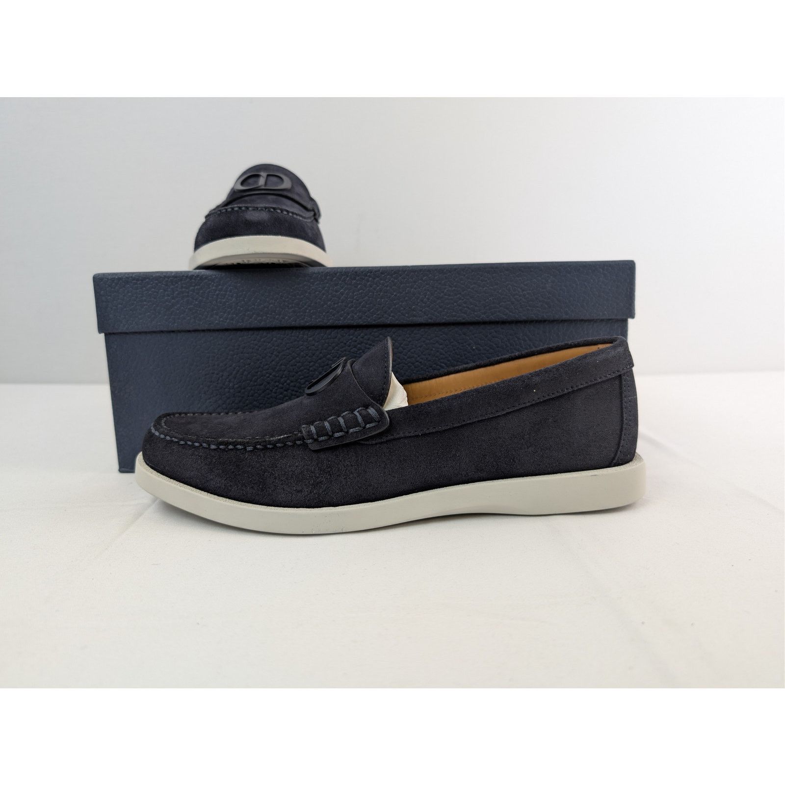 Dior o1rshd1 D'Granville suede Loafers Shoe Boots in navy blue Size US 8 / EU 41 - 19 Thumbnail