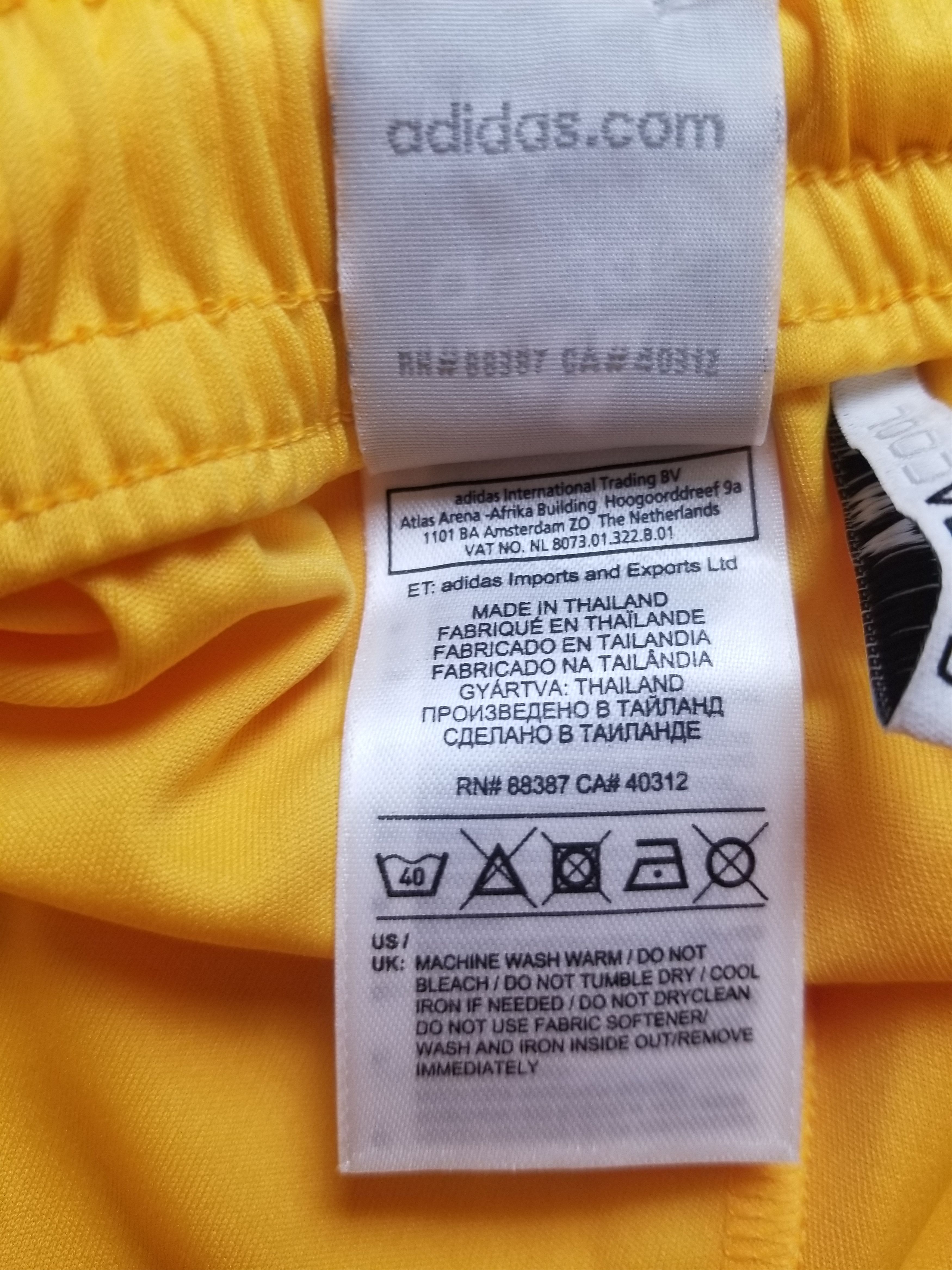 Adidas Ukraine EURO 2012 Home Football Shorts Adidas Yellow MEN'S L Size US 34 / EU 50 - 5 Thumbnail
