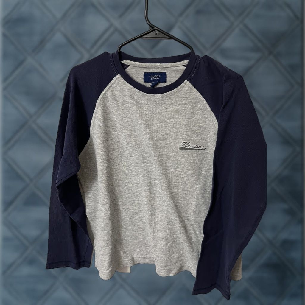 Nautica Nautica Sleepwear Long Sleeve Shirt Spinnaker Embroidered Gray M Mens Nightshirt Casual Cotton Polyester Sleep Tee Size US M / EU 48-50 / 2 - 1 Thumbnail