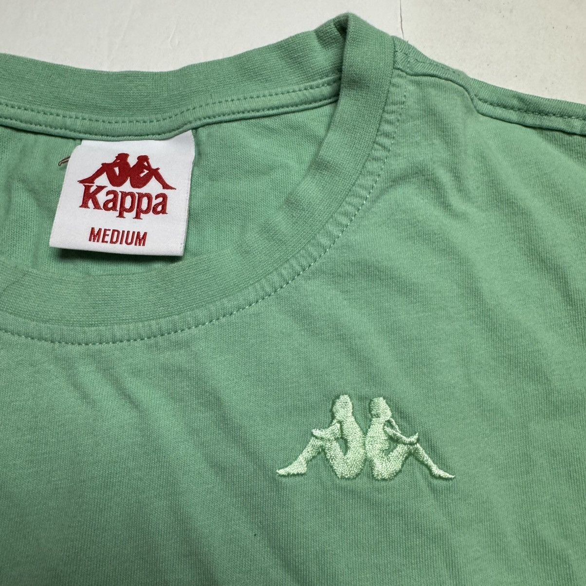 Kappa Kappa TAYLORYX Maglietta T-Shirt In Green. Embroidered logo. Size US M / EU 48-50 / 2 - 2 Thumbnail