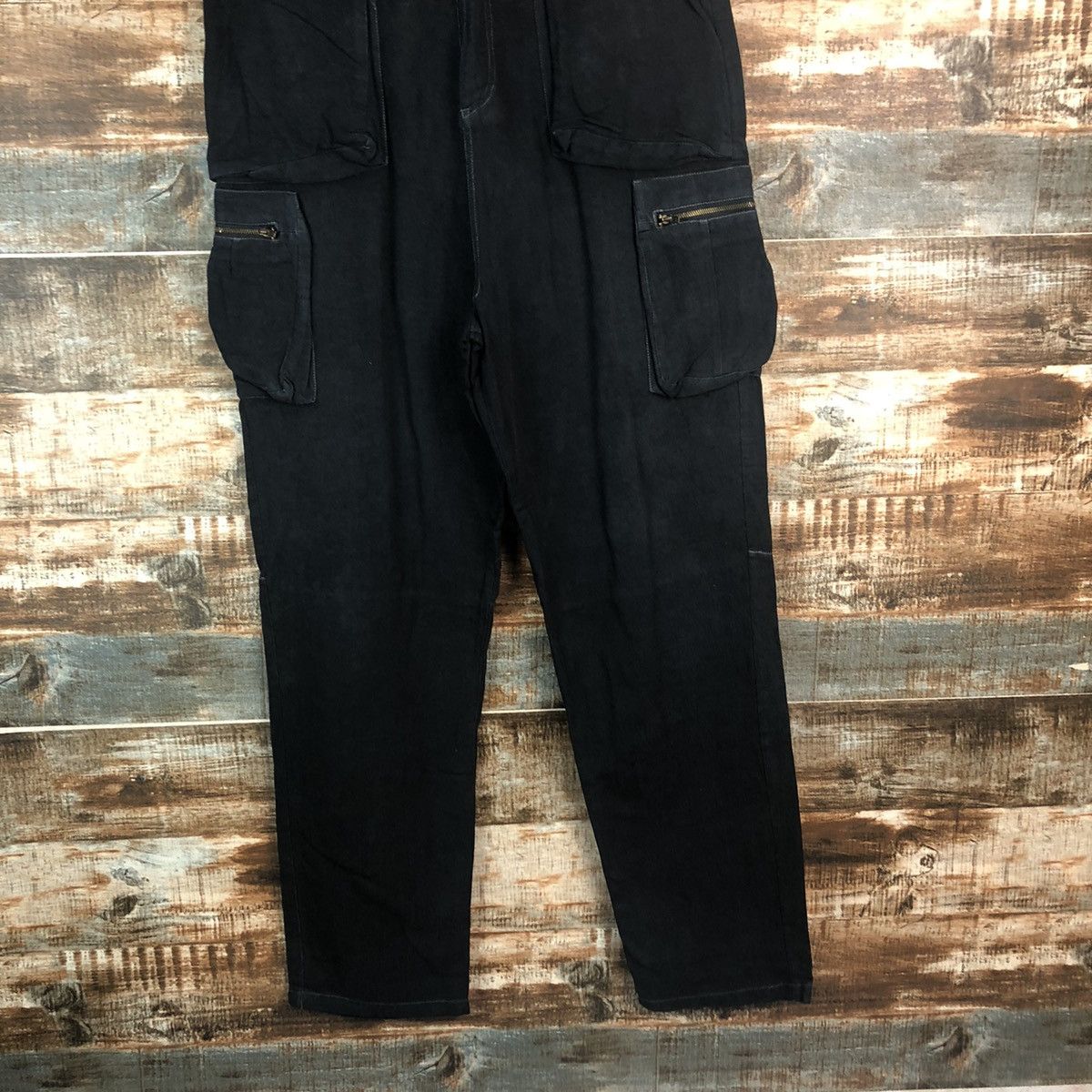 HARE DL Hare Dark Blue utility Cargo Multipocket Pants #C652 Size US 31 - 3 Thumbnail