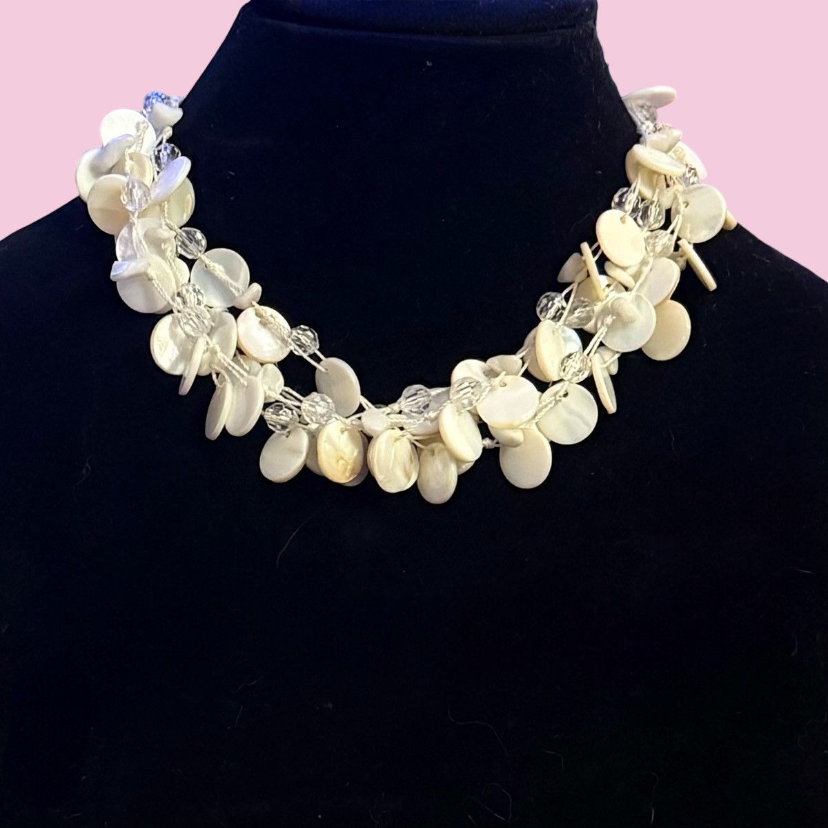 Other Multi strand mother of pearl discs necklace Size ONE SIZE - 1 Thumbnail