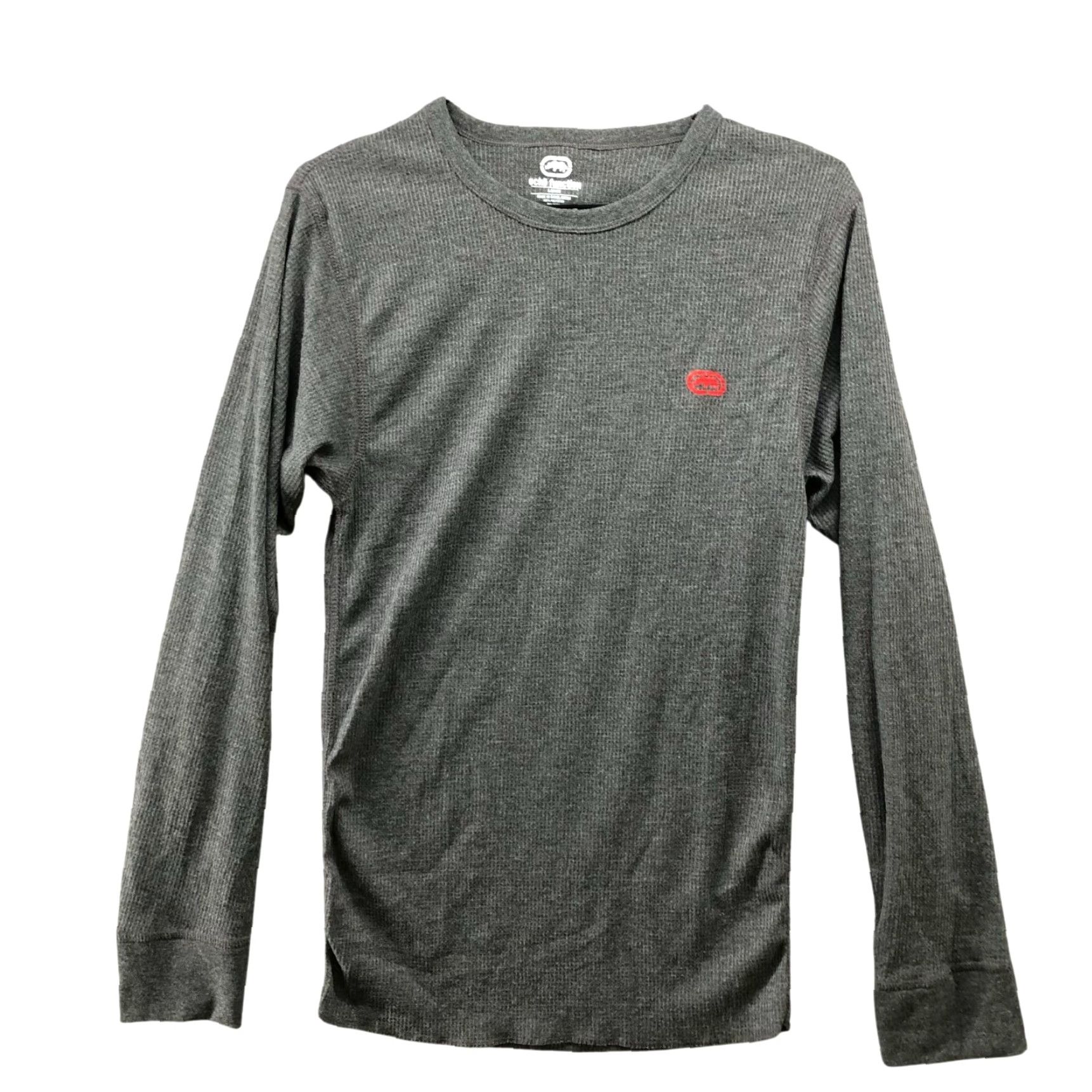 Ecko Unltd. Ecko Unltd. Thermal Long Sleeve Shirt Womens L Gray Crewneck Ruched Size L / US 10 / IT 46 - 2 Thumbnail