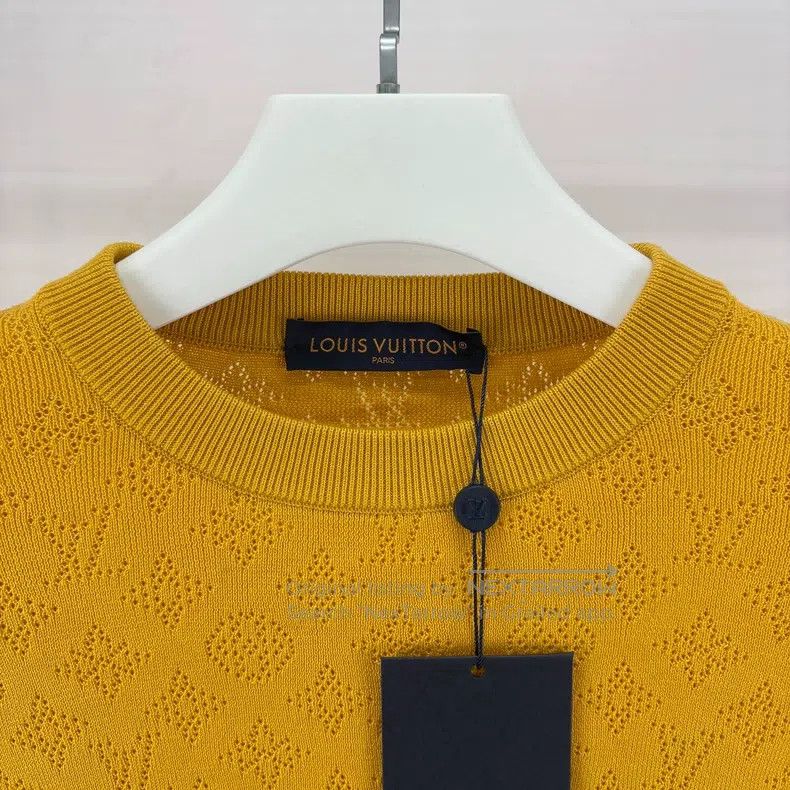 Louis Vuitton Louis Vuitton SS25 New Yellow Full Logo Knitted Sweatshirt Size US M / EU 48-50 / 2 - 3 Thumbnail