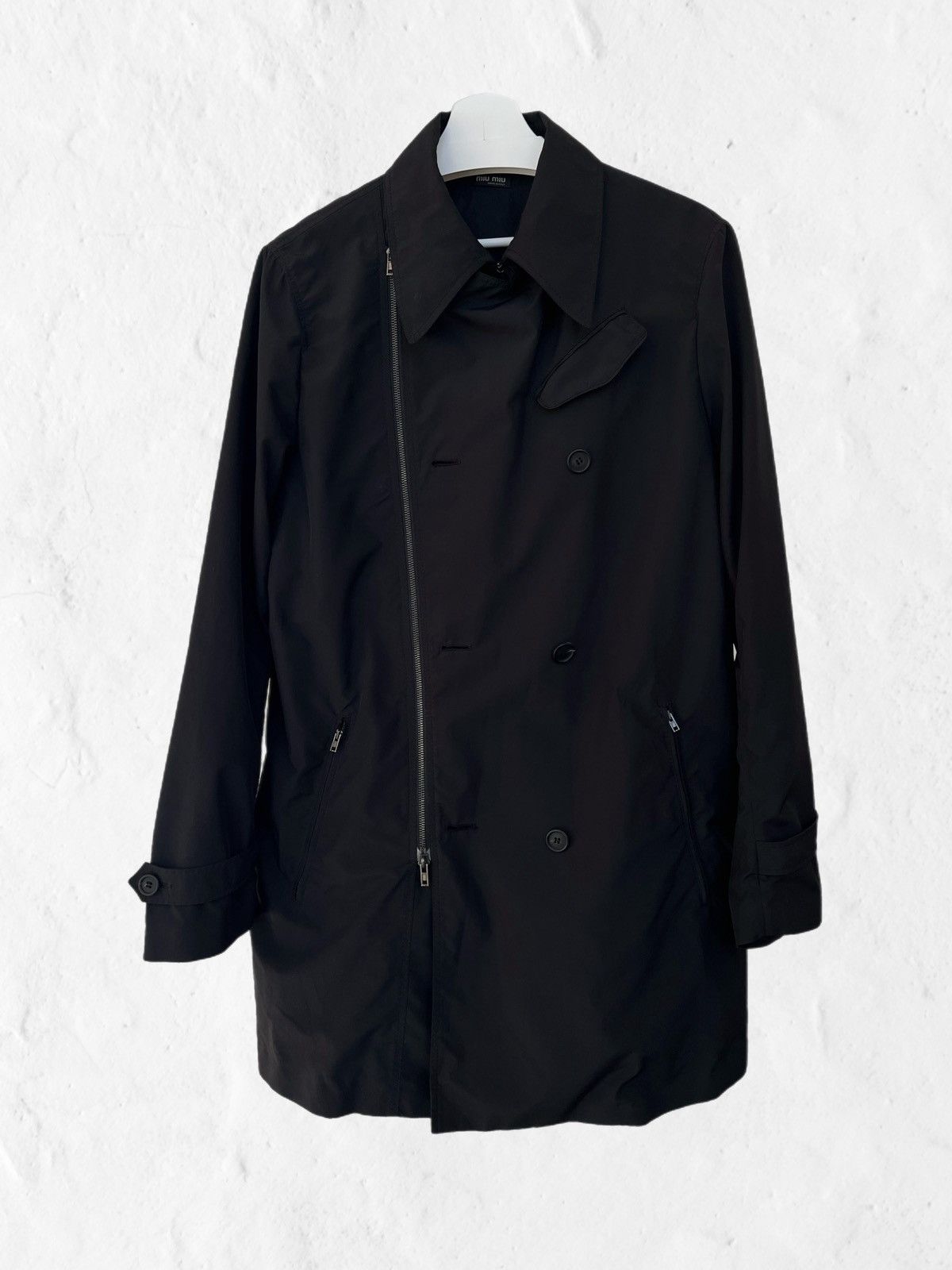Miu Miu Miu Miu Asymetric Trench Coat nylon 50 XL XXL vintage Size XL / US 12-14 / IT 48-50 - 7 Thumbnail