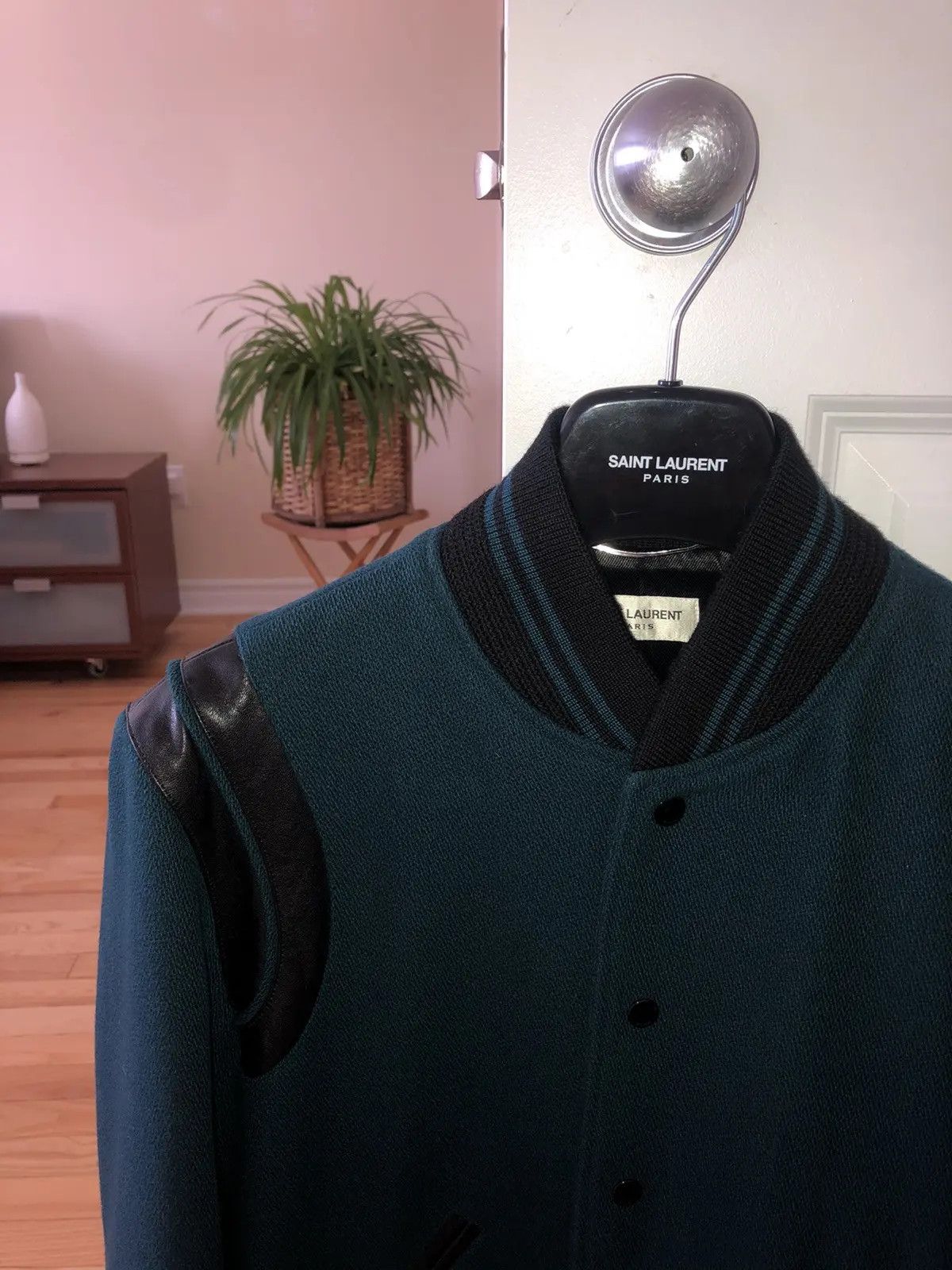 Hedi Slimane × Saint Laurent Paris Saint Laurent Teal Teddy size Small (46) Size US S / EU 44-46 / 1 - 8 Thumbnail