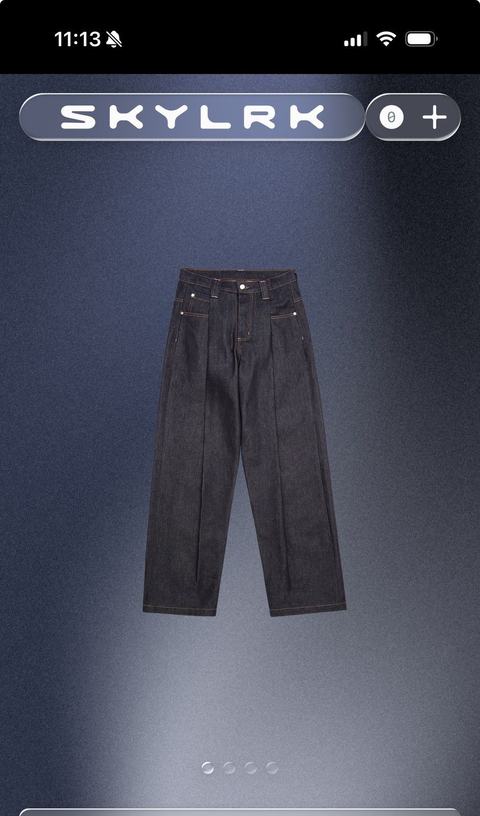 Skylrk Brand New Denim Pleated Jeans