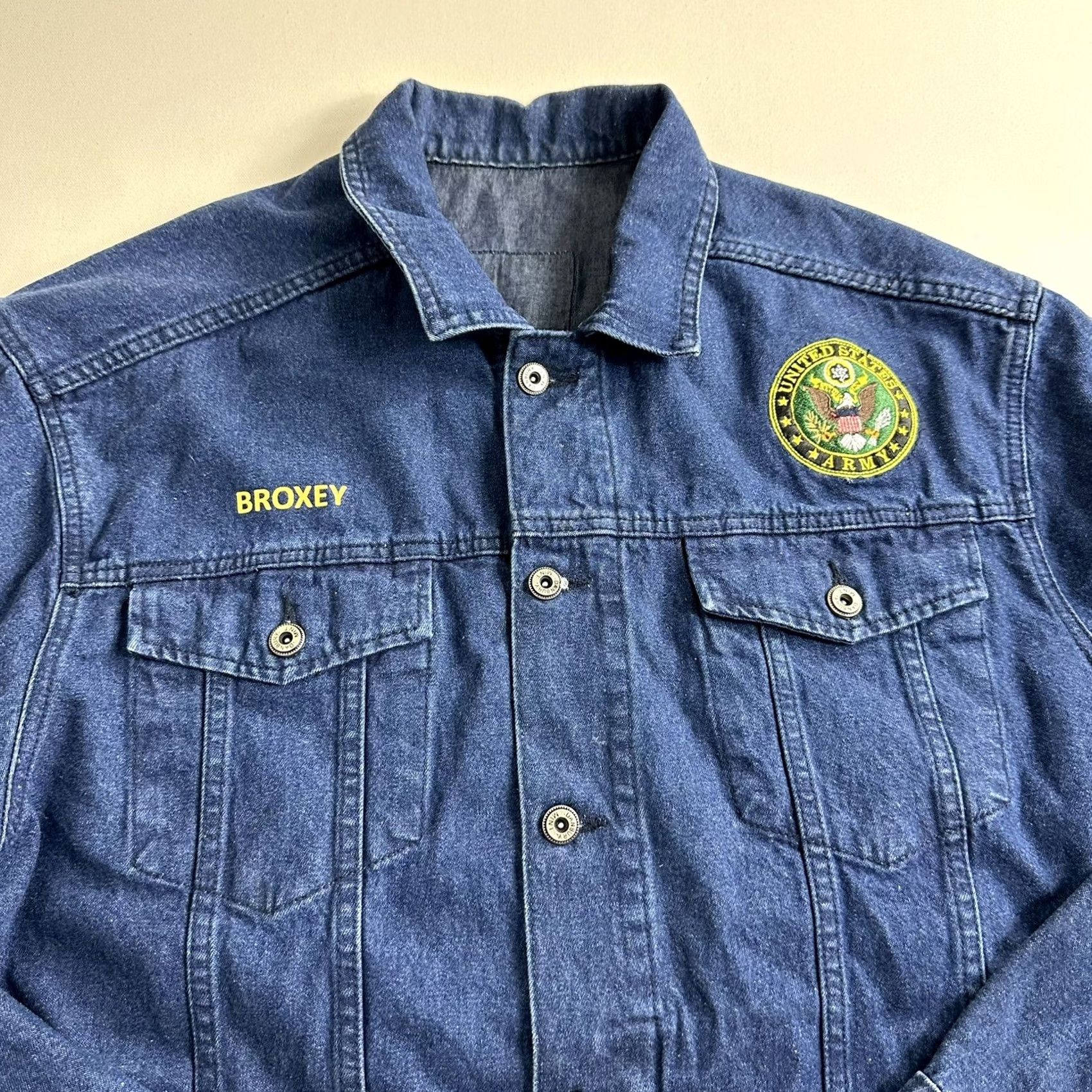 Vintage VINTAGE United States Army Denim Trucker Jacket 2XL Blue Army Patches United States Army Jacket Men Size US XXL / EU 58 / 5 - 4 Thumbnail