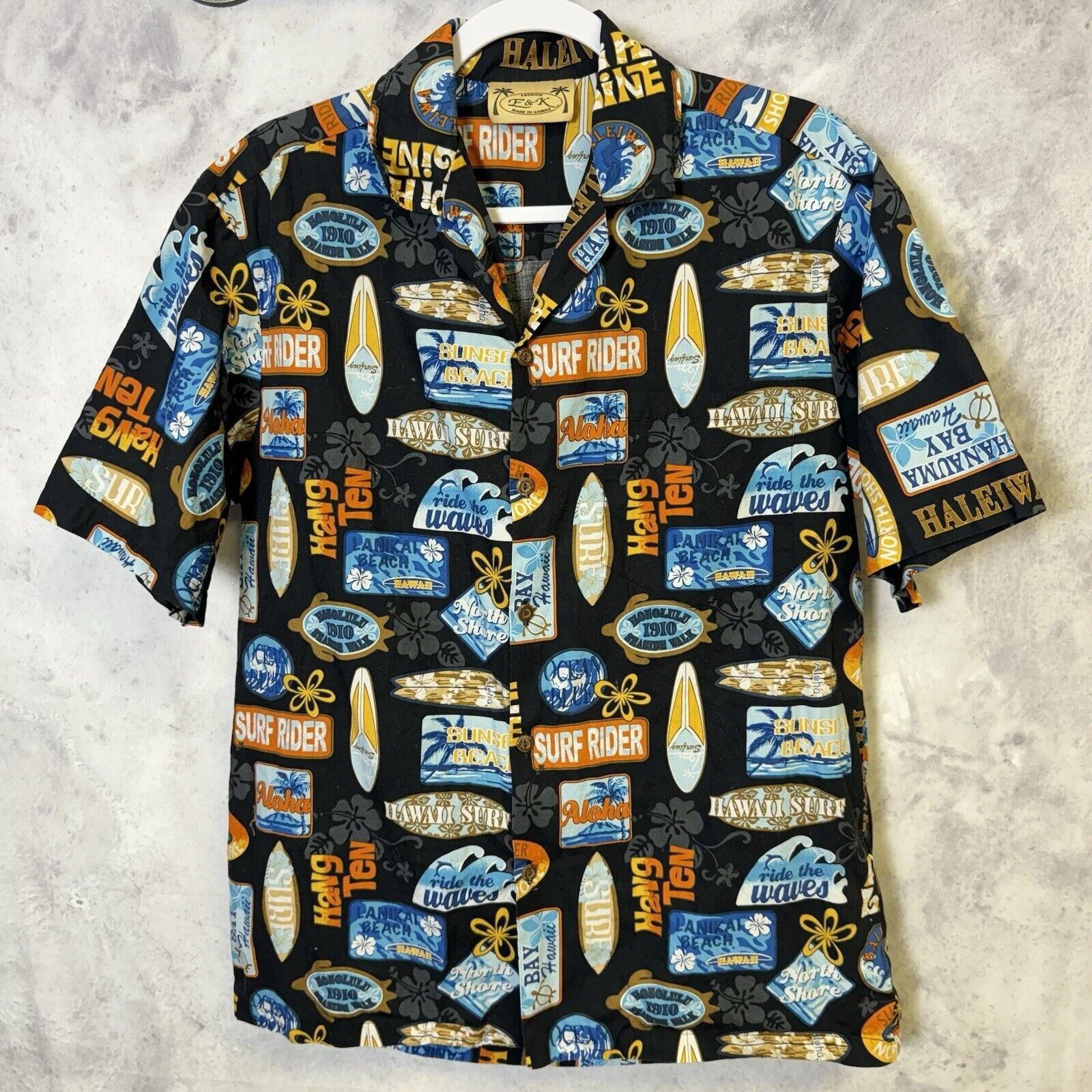 Vintage E&K Hawaii Button Up Shirt Mens Medium Black Short Sleeve Ha Size US M / EU 48-50 / 2 - 1 Thumbnail