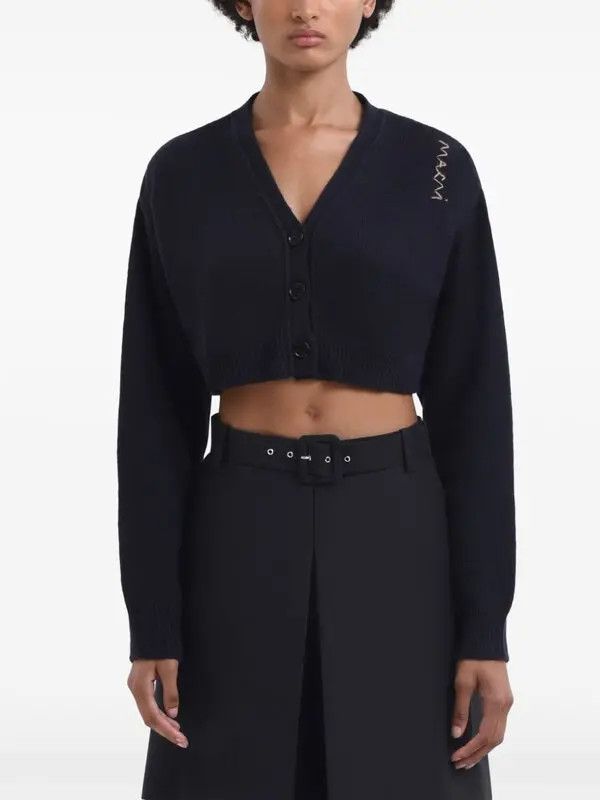 Marni o1w1db10426 Cashmere Cardigan in Blue Size XL / US 12-14 / IT 48-50 - 2 Thumbnail