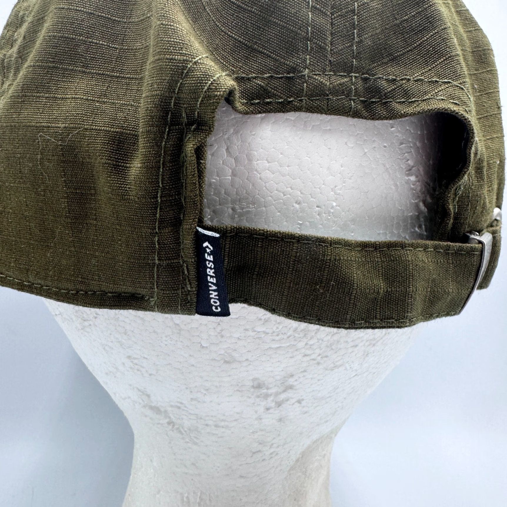 Converse Converse Mountain Club Olive Green Hat Strapback Adjustable Cap Mens OS Green Baseball Cap Adjustable Breathable Lightweight Size ONE SIZE - 4 Thumbnail