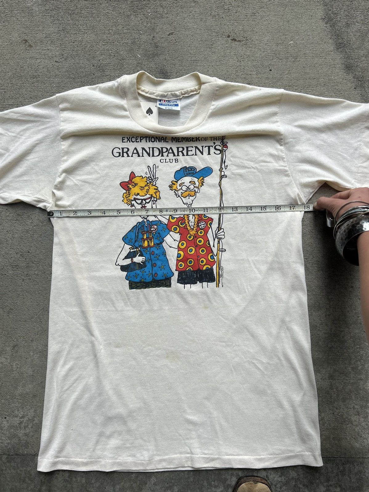 Hanes Goofy Vintage Cream T- Shirt Size US M / EU 48-50 / 2 - 3 Thumbnail