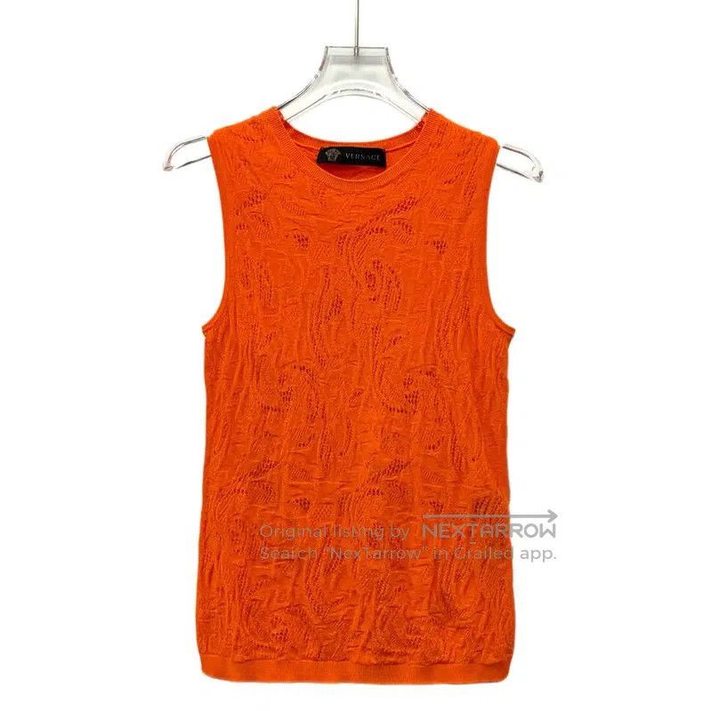 Versace Orange Woven Women's Dress .