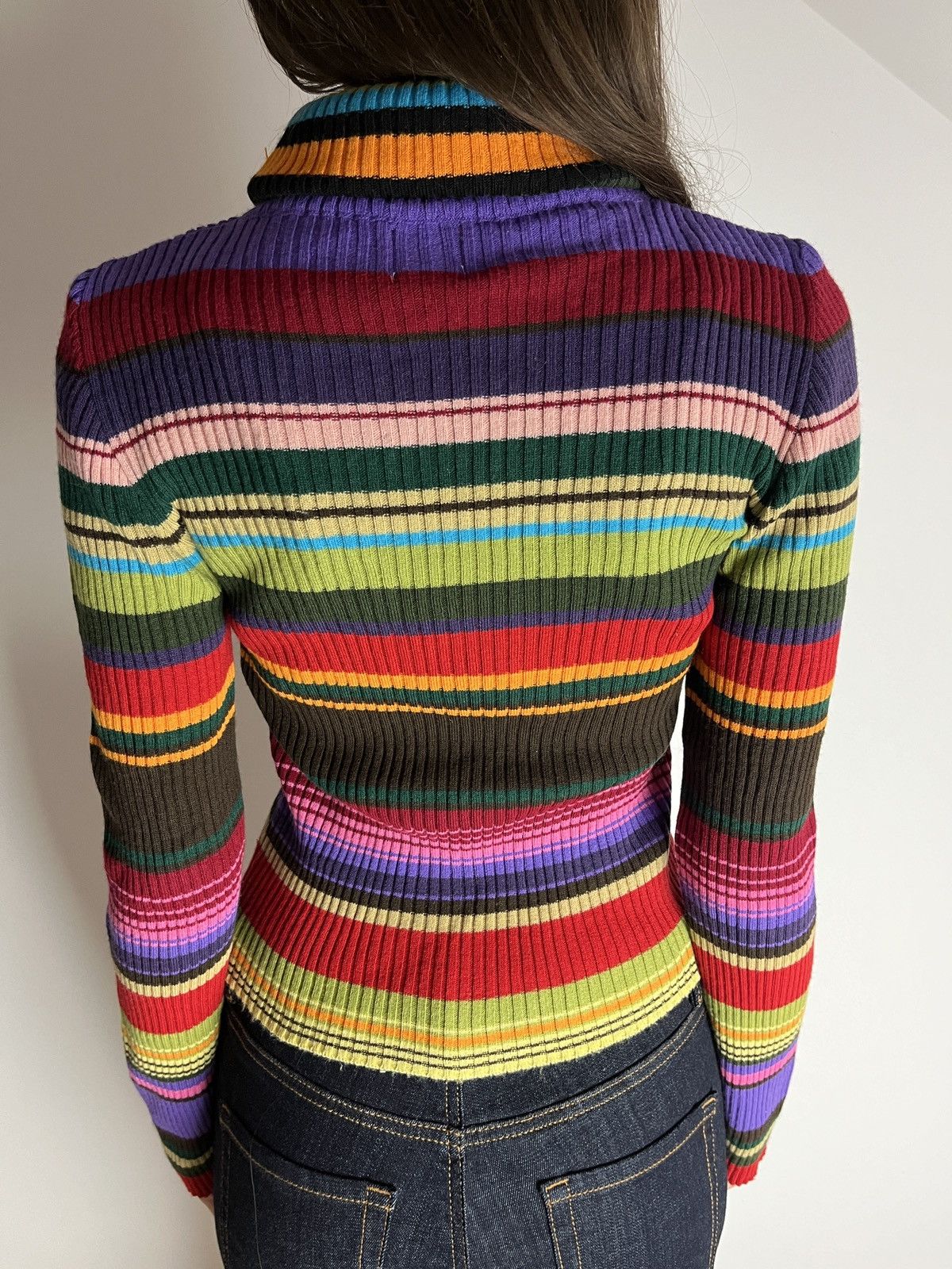 Miss Sixty Vintage Archive Miss Sixty Y2K Striped Turtleneck Sweater Size M / US 6-8 / IT 42-44 - 4 Thumbnail