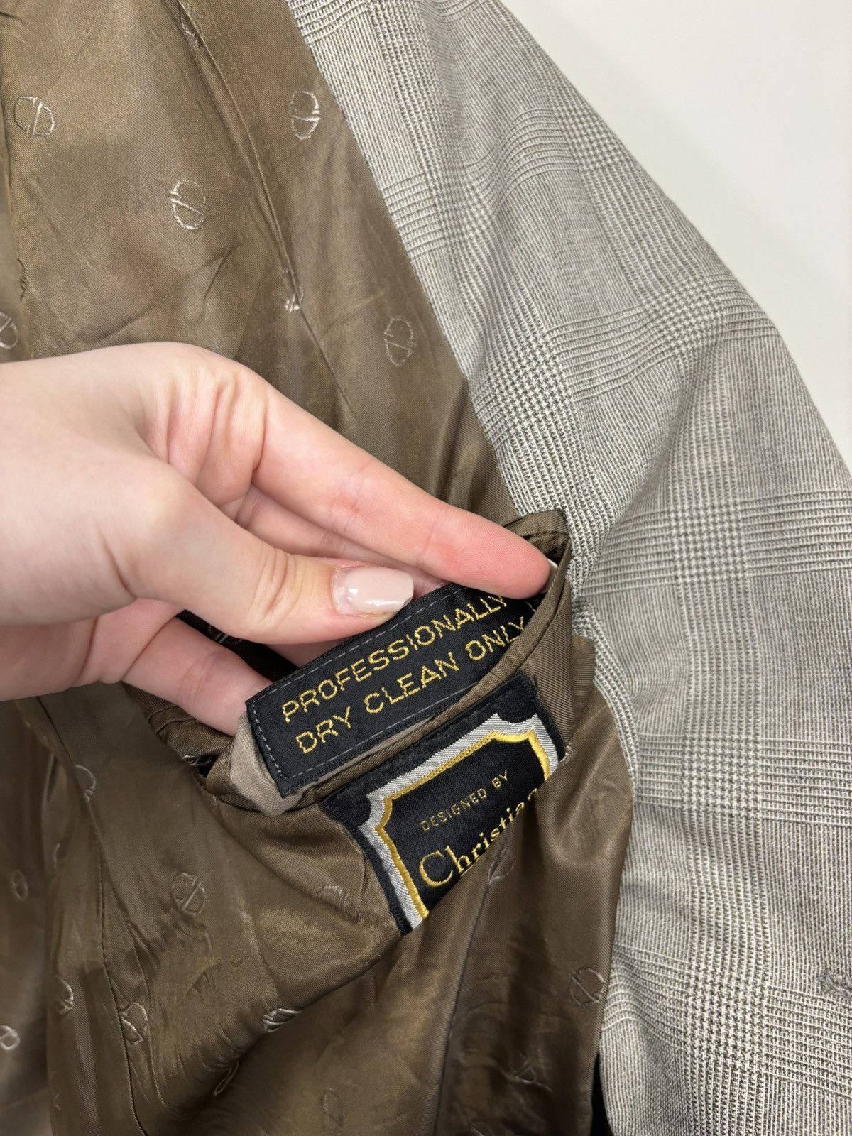 Christian Dior Monsieur Vintage Christian Dior 2-Button Checkered Wool Blazer Jacket Size 48R - 16 Thumbnail